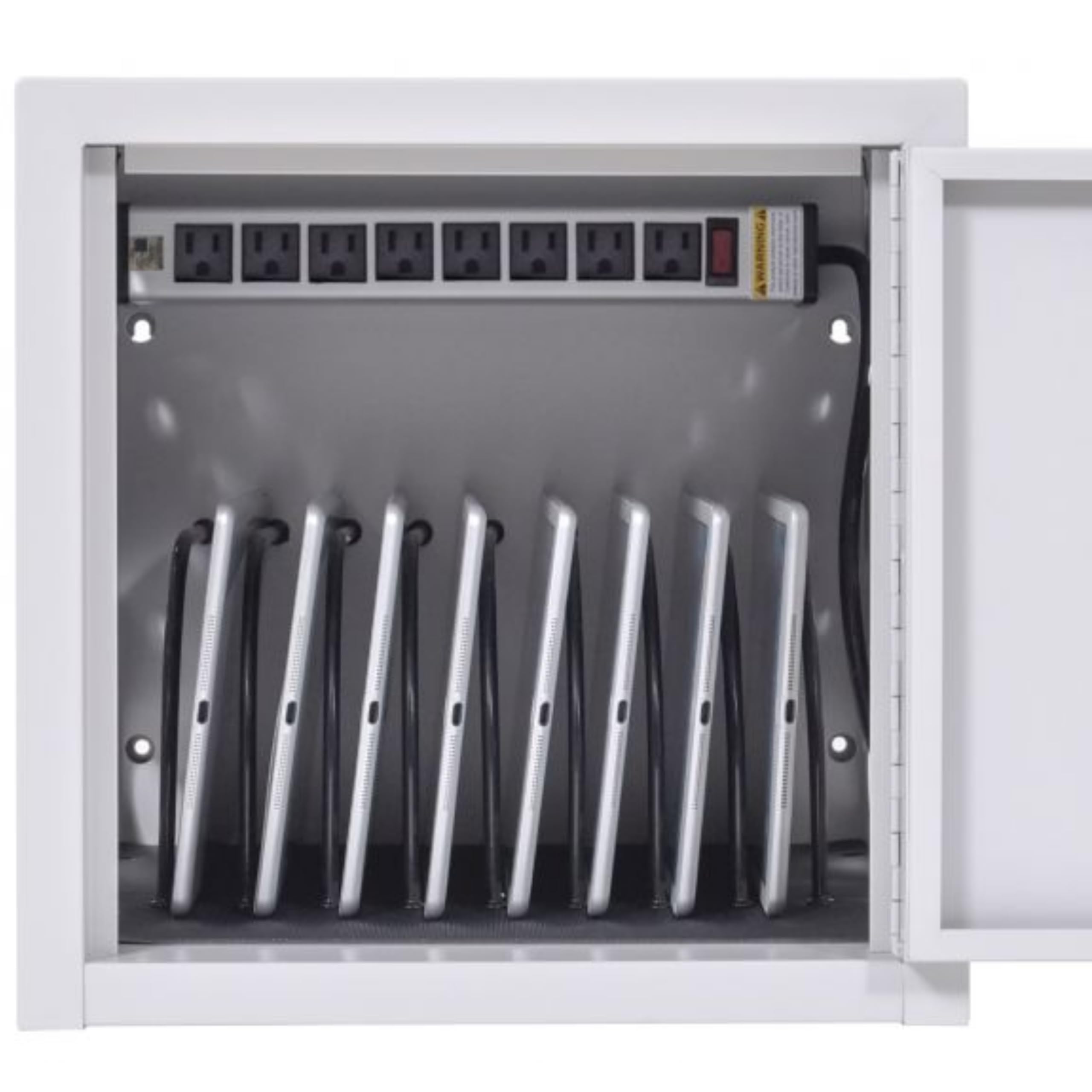 8-Port USB Wall/Desk Charging Station for Tablets & Phones - Fast Charging Multi Device Organizer for Home, Office & Travel (Model: 289-LLTMW8-G)