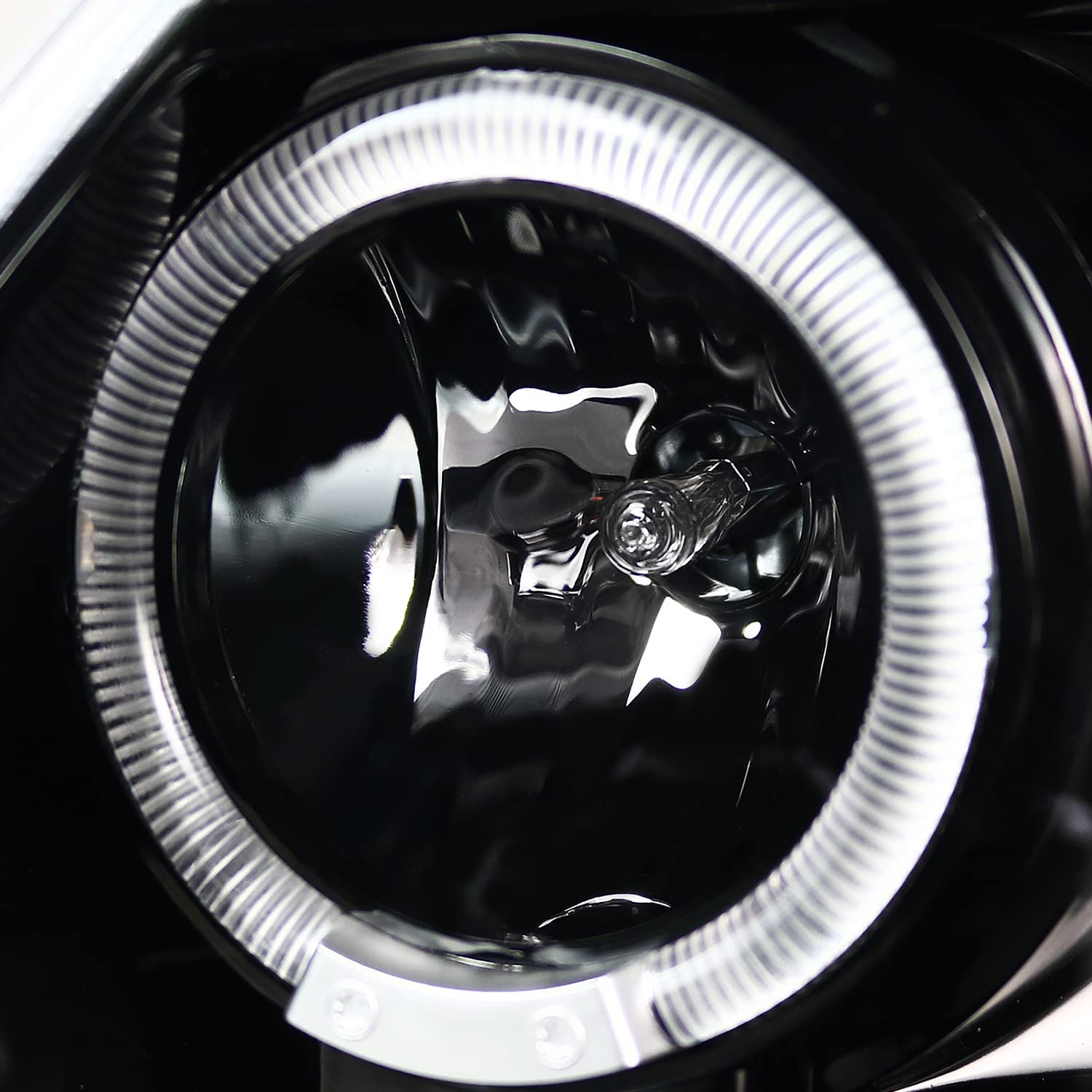 Spec-D LED Halo Headlights for 1997-2003 Ford F150 & Expedition - Black Projector Lights for Off-Road & Night Driving