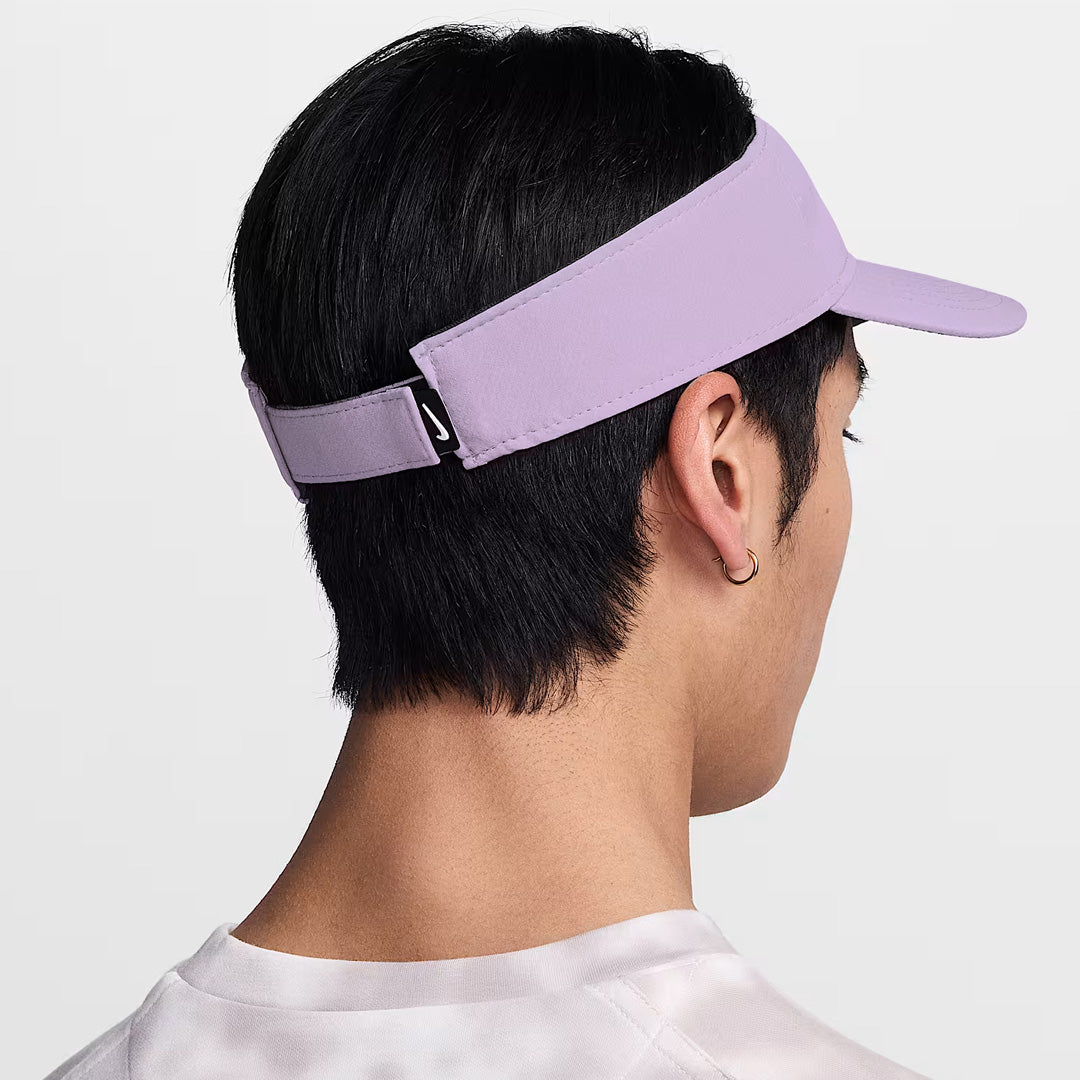 Nike Dri-FIT Ace Visor for Women - Hydrangea/White - Moisture-Wicking Sun Hat for Running, Tennis & Outdoor Sports