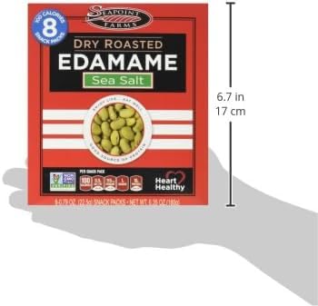 Seapoint Farms Dry Roasted Edamame Snacks, Lightly Salted - 8 Pack (0.79 oz Each, 6.35 oz Total) - Healthy Vegan Protein Snack for Work, School & Travel