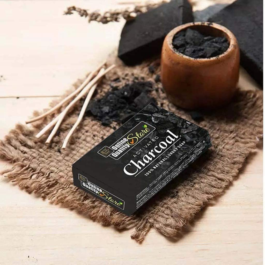 Best Activated Charcoal Soap for Face & Body - Deep Cleansing & Detoxifying Bar (4-Pack, 100g Each) - Perfect for Acne-Prone Skin & Blackhead Removal