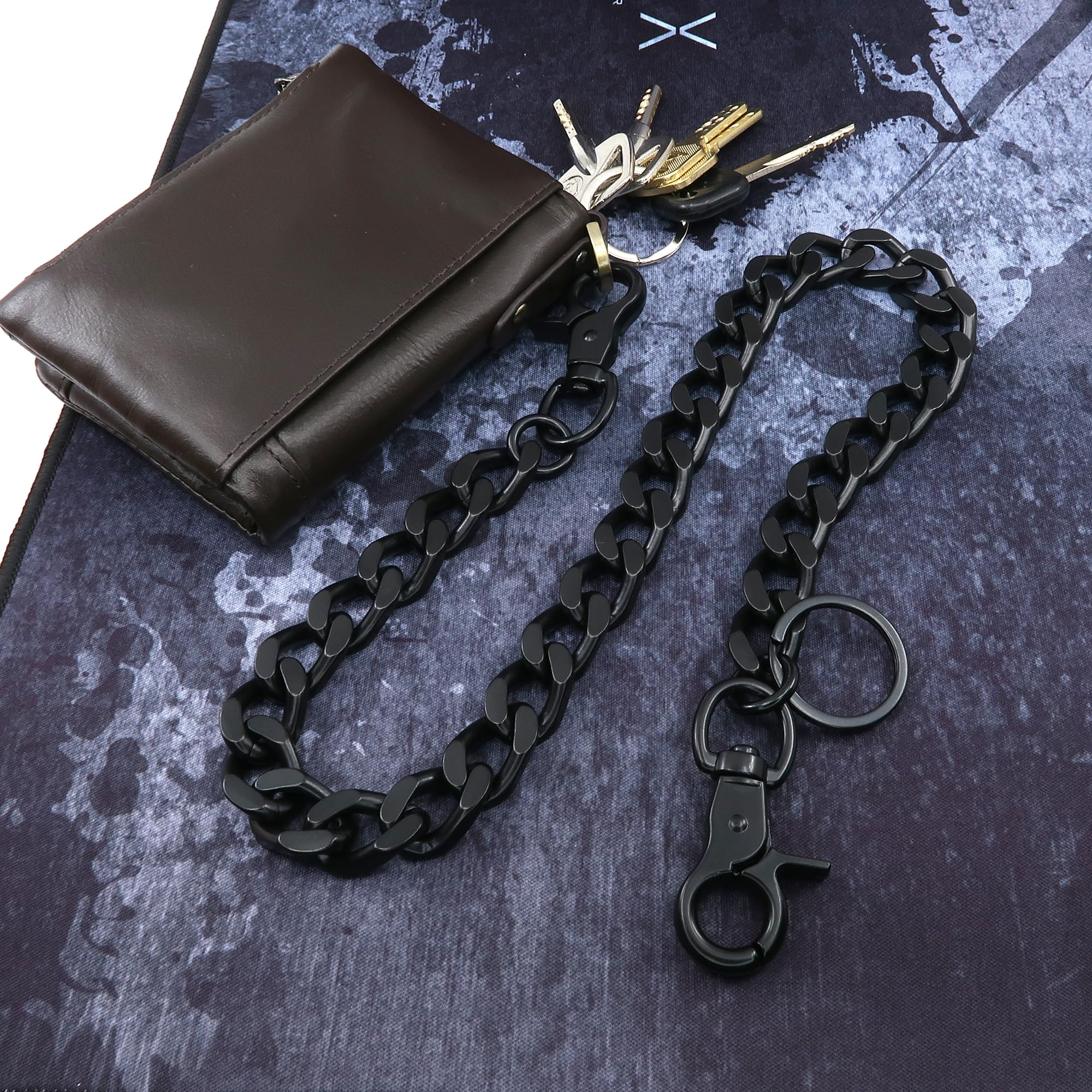 Heavy Duty Wallet Chain for Men & Women - Punk Biker Motorcycle Jean Key Chain in Black, Gold & Silver | Perfect for Goth Fashion, Motorcycle Riders & Everyday Use