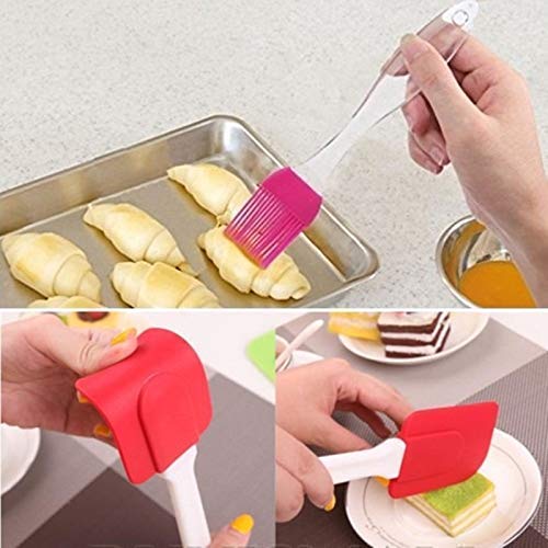Premium 8-Piece Measuring Cups and Spoons Set with 2 Oil Brushes & Spatula - Multicolor Kitchen Essentials for Baking, Cooking, and Meal Prep