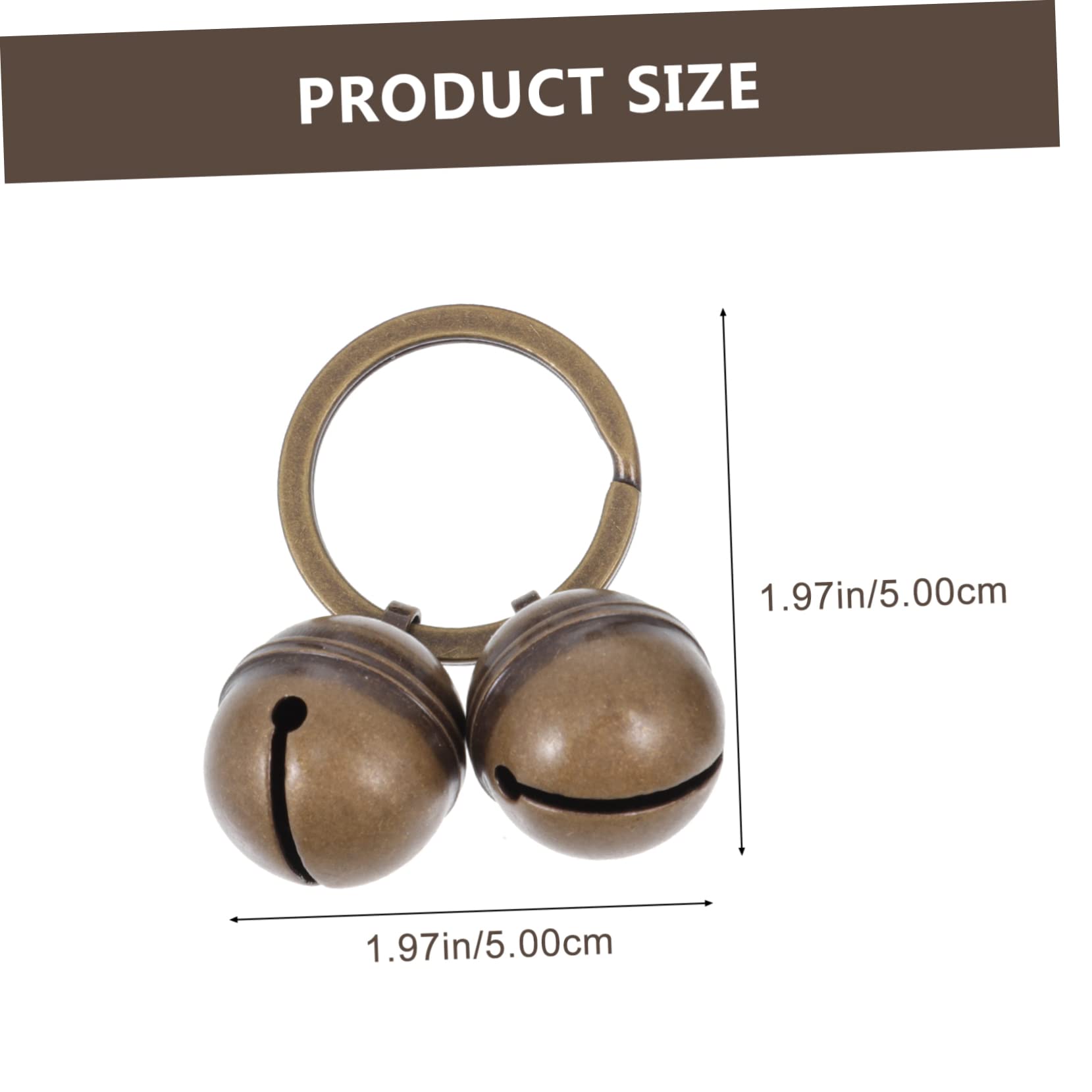 Balacoo 4-Pack Pet Bells for Collars - Dog & Cat Training, Loud Copper Hanging Bells for Puppies - Christmas Decor & Keychain Accessories