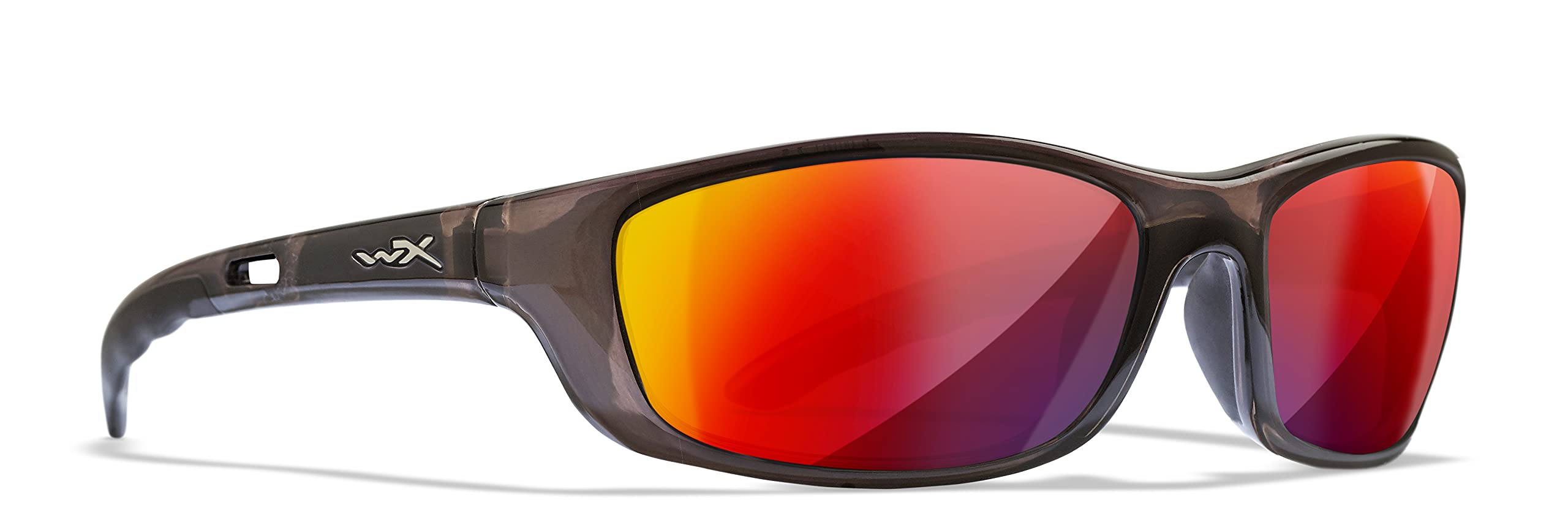 Wiley X P-17 Polarized Safety Sunglasses for Men & Women - UV400 Protection for Shooting, Fishing, Biking & Extreme Sports - Black Frame with Red Mirror Lens - Perfect for Outdoor Adventures & Active Lifestyles