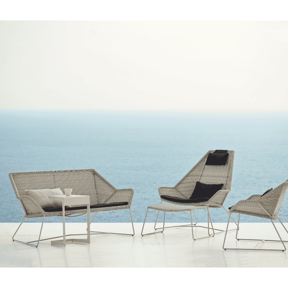 Breeze 2-Seater Outdoor Garden Sofa - Waterproof Wicker Patio Furniture Set for Backyard, Porch & Poolside Relaxation