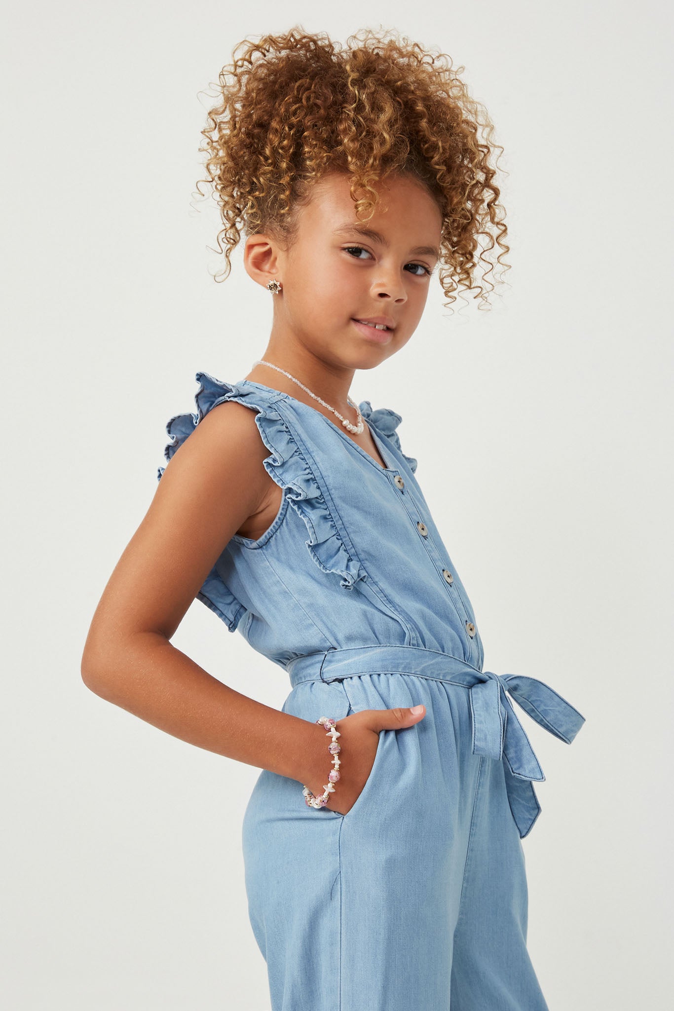 Stylish Tencel Buttoned Ruffle Tank Wideleg Jumpsuit for Women | Comfortable Summer Outfit | Perfect for Beach, Vacation & Casual Wear