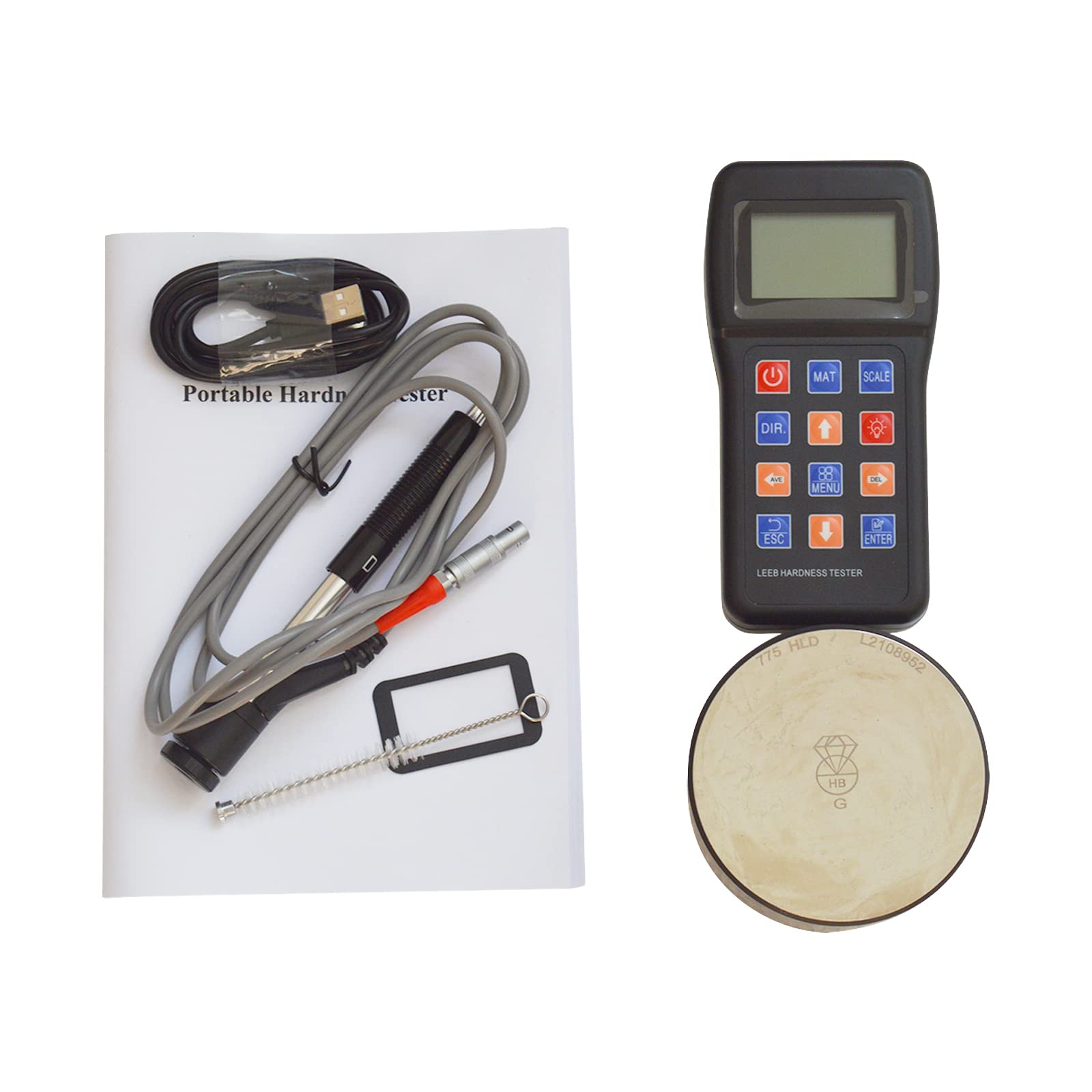 TECHTONGDA Digital Leeb Hardness Tester with LCD Display - Portable Metal Hardness Gauge for Steel, Aluminum & Alloys | On-Site Metal Testing for Construction, Manufacturing & Quality Control
