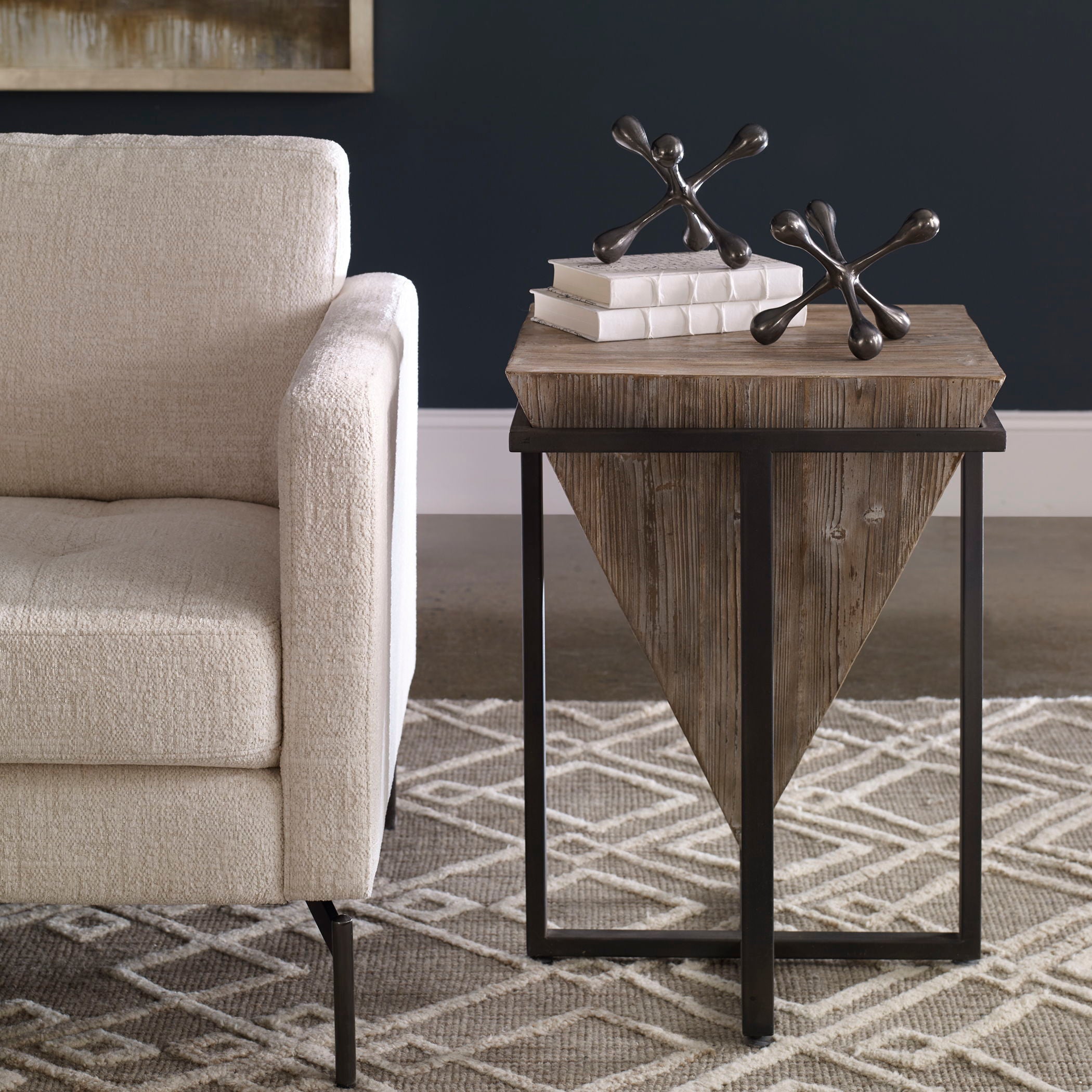 Bertrand Wood Accent Table Light Brown - Modern Side Table for Living Room, Bedroom & Office - Rustic End Table with Sturdy Wooden Frame - Perfect for Home Decor, Coffee Table Alternative