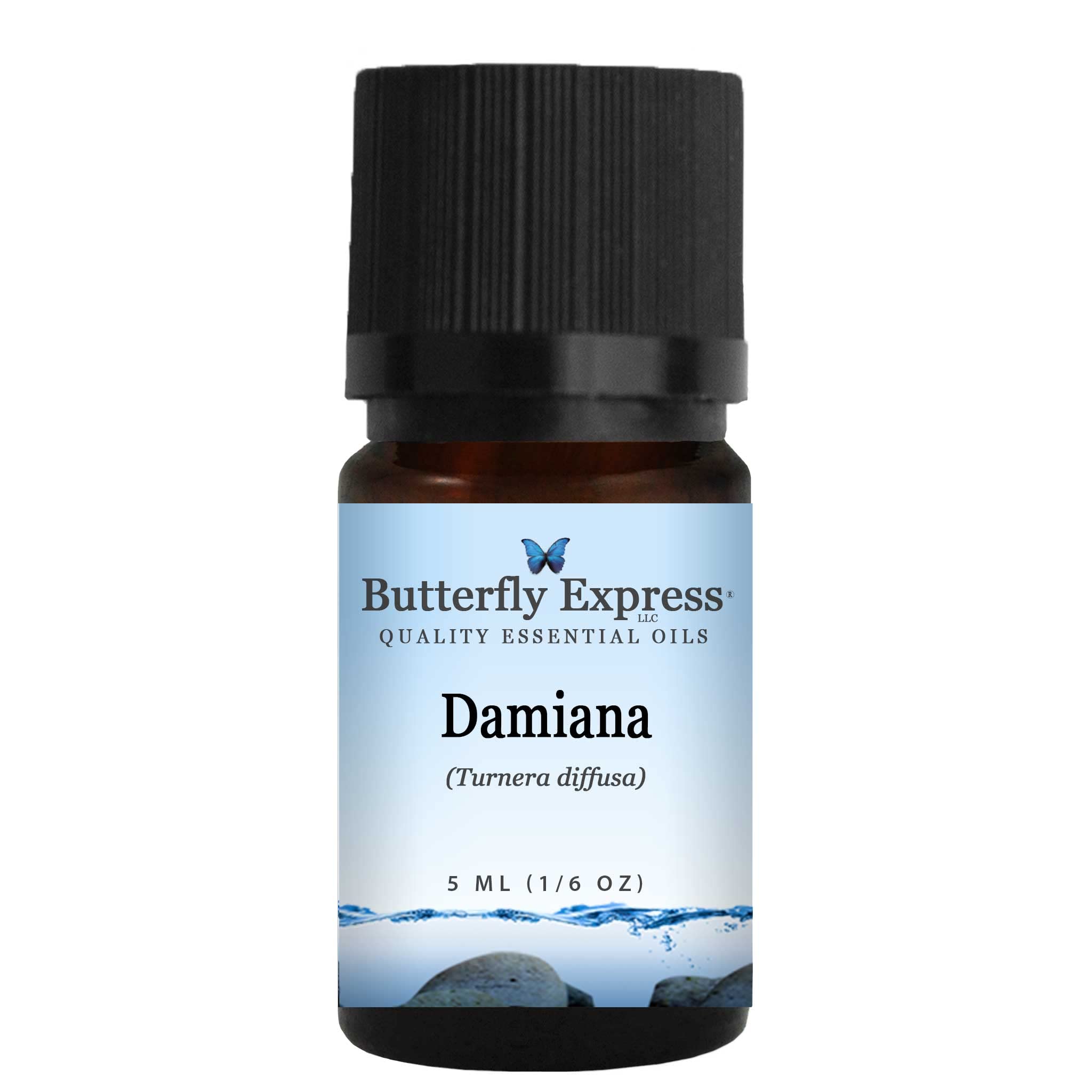 100% Pure Damiana Essential Oil 5ml - Natural Aromatherapy Oil for Relaxation & Stress Relief - by Butterfly Express - Perfect for Diffusers, Massage & DIY Skincare