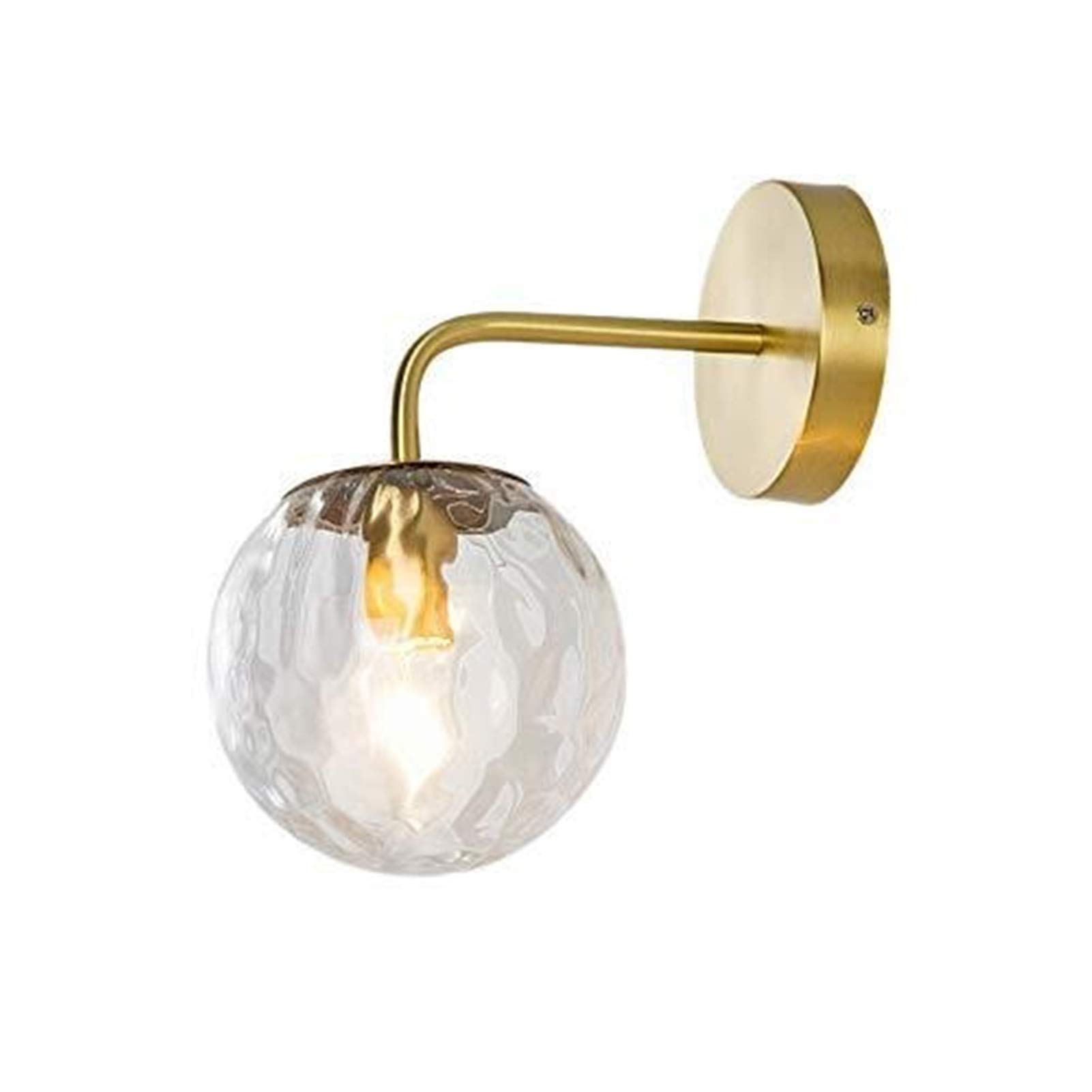 Nordic Golden Glass Wall Lamp - Modern Bathroom & Bedroom Lighting, Stairway Wall Light for Home Decor - Perfect for Ambient and Accent Lighting in Living Rooms, Hallways, and Entryways