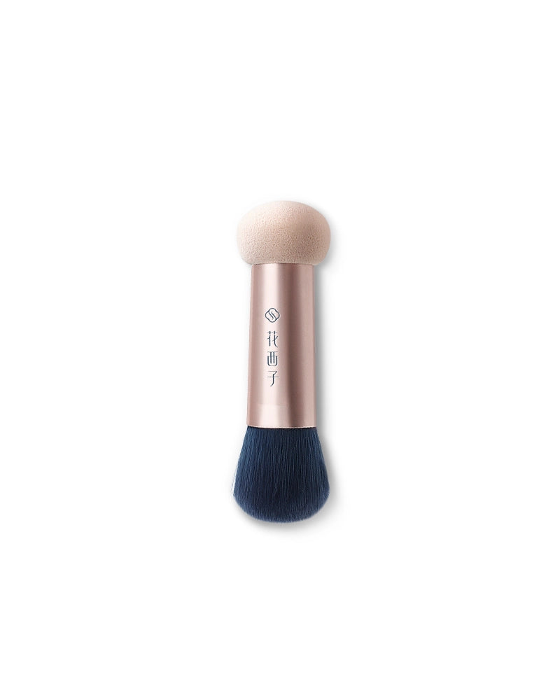Premium Soft Blooming Double Ended Blush Brush for Flawless Cheek Makeup - Perfect for Professional Makeup Artists & Everyday Beauty Routine
