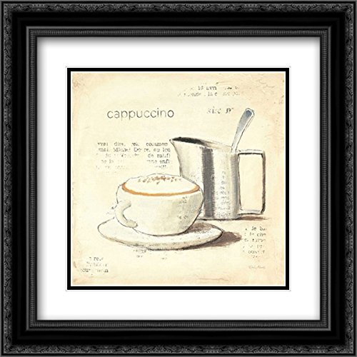 Adams Emily 15x15 Black Ornate Framed Double Matted Museum Art Print - Parisian Coffee IV Painting - Perfect for Living Room, Bedroom & Office Wall Decor