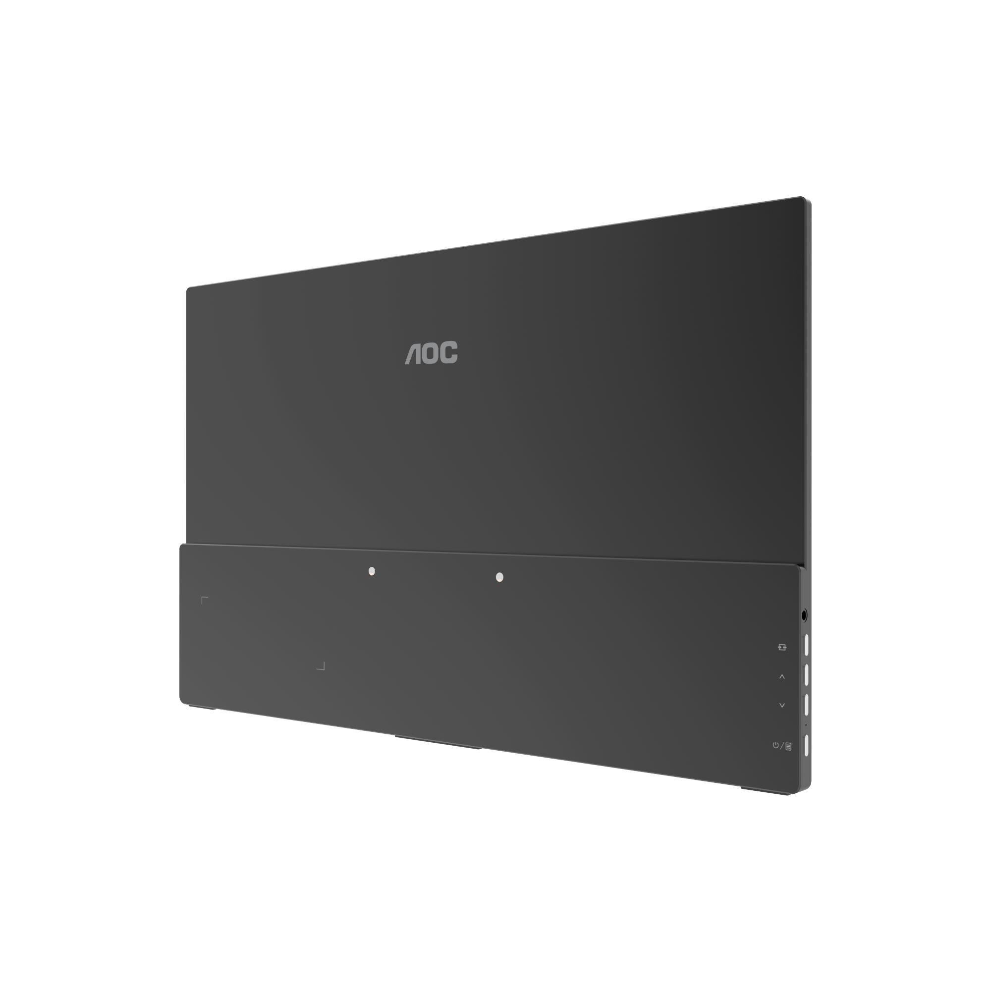 AOC 16T10 15.6 Inch FHD IPS Portable Monitor with USB-C & HDMI - Slim Second Screen for Laptop, Gaming, and Office Work