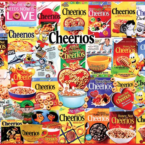 Cheerios Iconic Cereal Box 1000-Piece Jigsaw Puzzle - Fun Family Game Night Activity & Home Decor