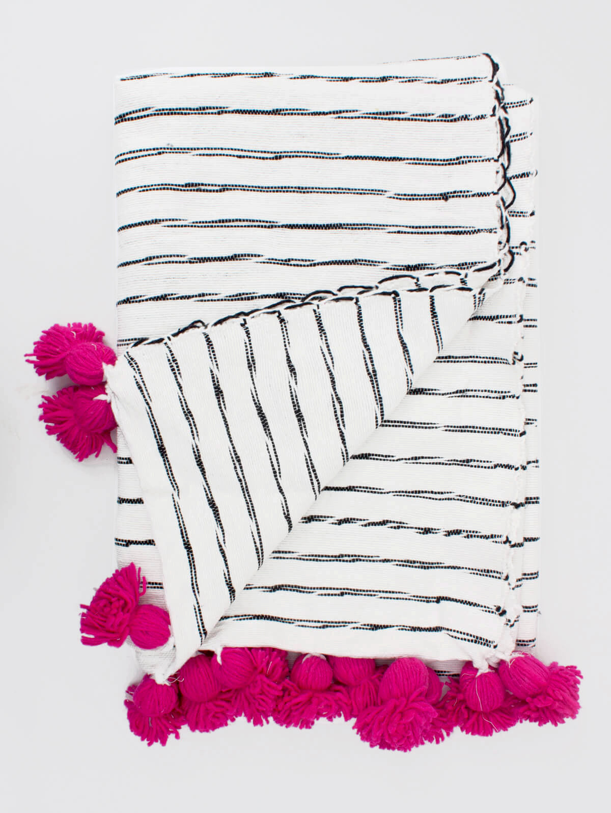Soft White Cotton Scribble Stripe Blanket - Cozy Throw for Bed, Sofa & Nursery - Perfect for Baby Shower Gifts, Home Decor & Winter Warmth