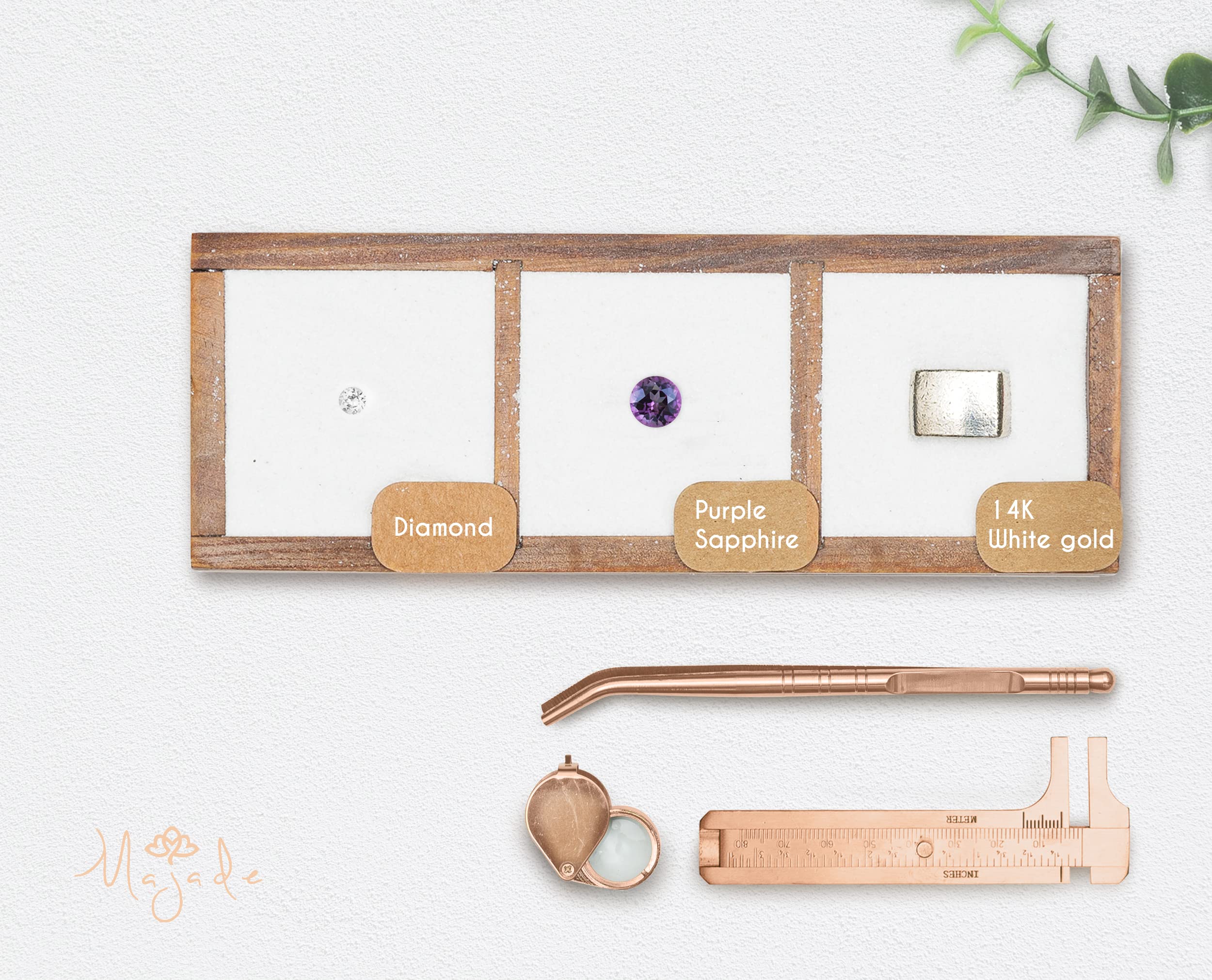 Elegant Purple Sapphire Diamond Necklace with Chain - Dainty Layering Minimalist Gold Pendant - September Birthstone Jewelry for Women | Perfect for Everyday Wear, Gift Giving & Special Occasions