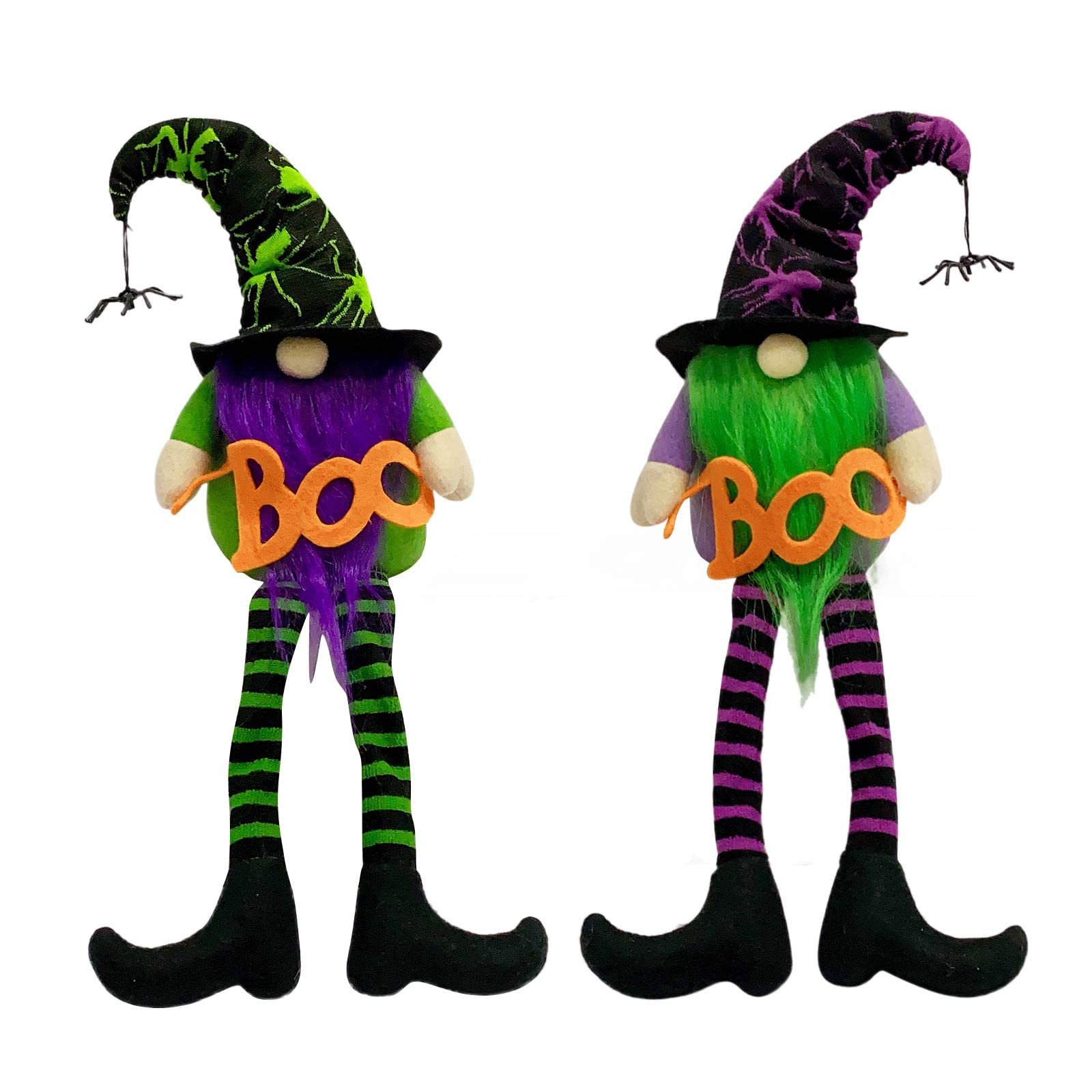 Halloween Gnome Plush Table Decorations - Faceless Doll Ornament Set with Plastic Bulbs for Spooky Home & Party Decor