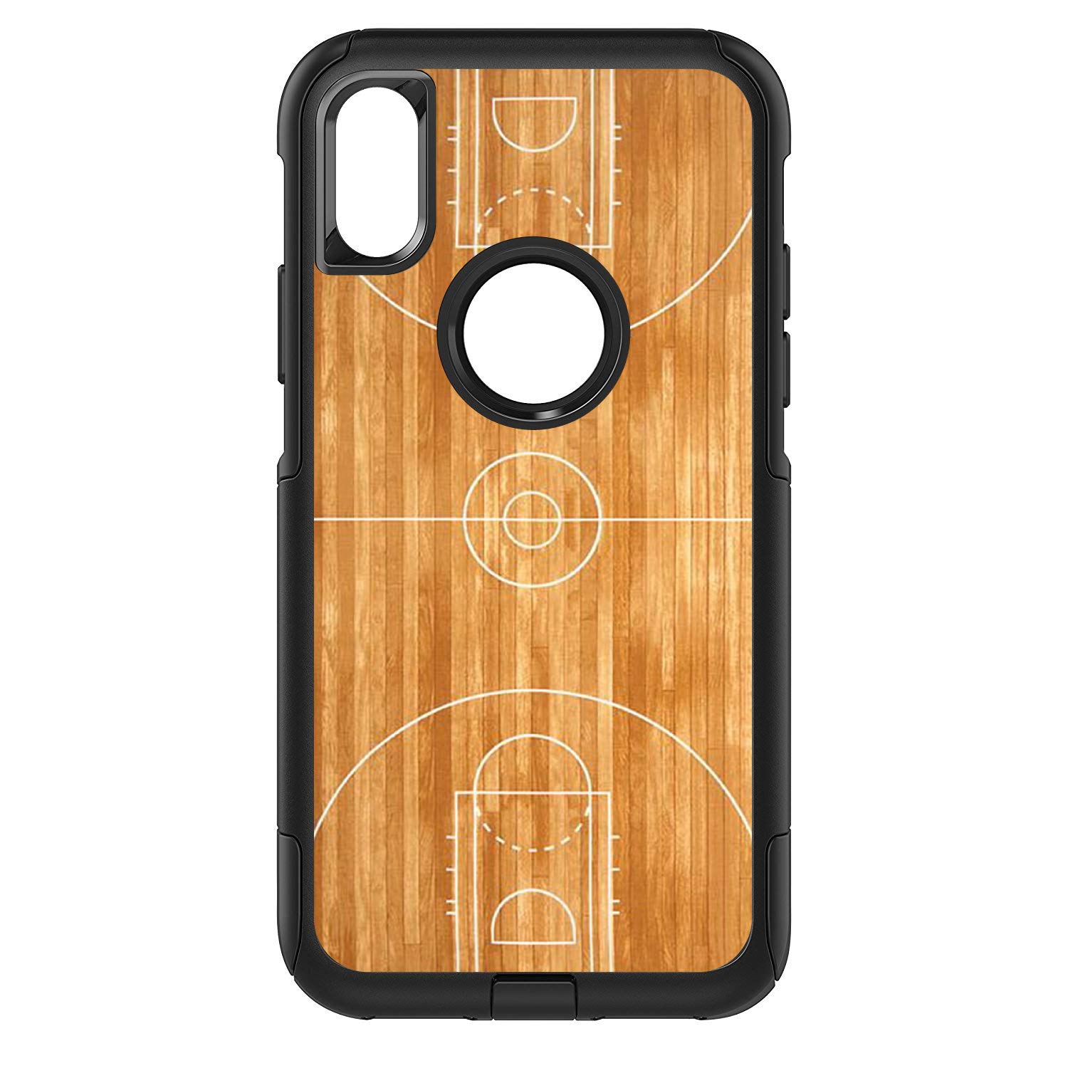 Custom Basketball Court Skin Decal for OtterBox Commuter iPhone XR Case (6.1