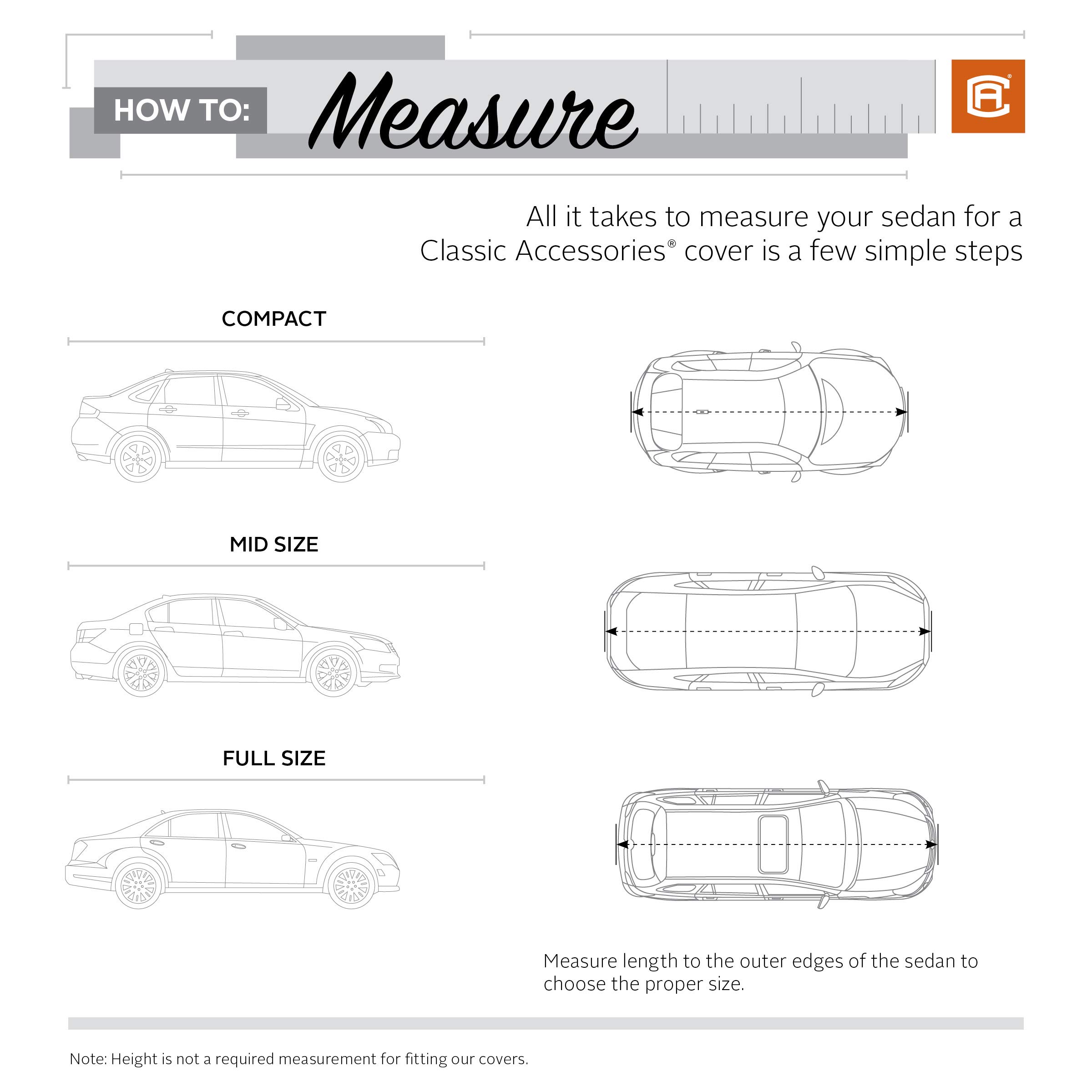 Compact Sedan Car Cover 13'-14' L - Classic PolyPRO 1 for Outdoor Protection