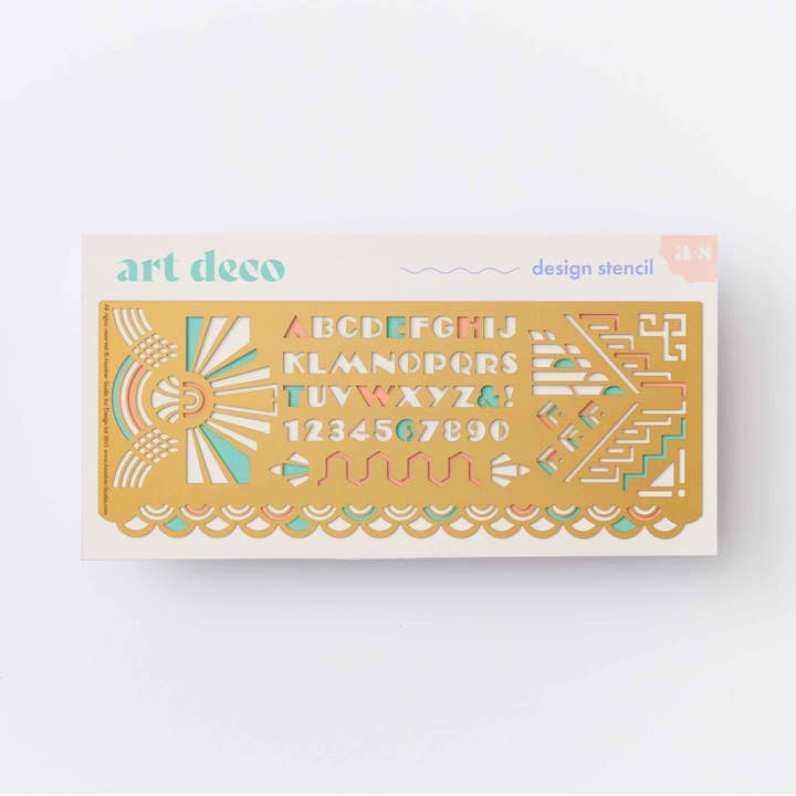Art Deco Drawing Stencils for Design & Craft - Reusable Templates for Wall Art, Scrapbooking, and DIY Projects