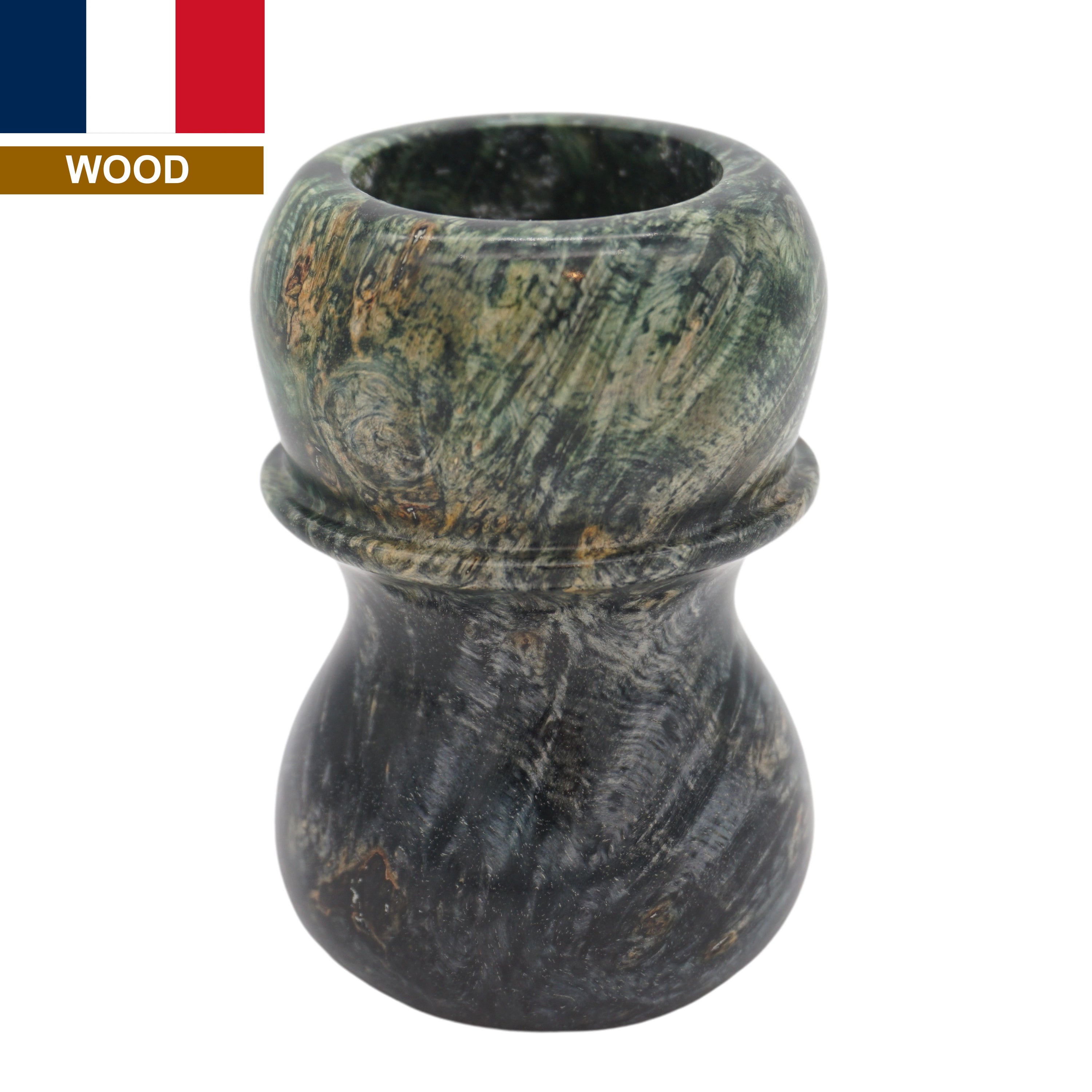 Premium Maple Burl Stabilized Wood Handcrafted Shaving Brush Handle for Wet Shaving - Fits 24mm & 26mm Knots - Perfect for Barber Shops, Grooming Kits & Luxury Shaving Gifts