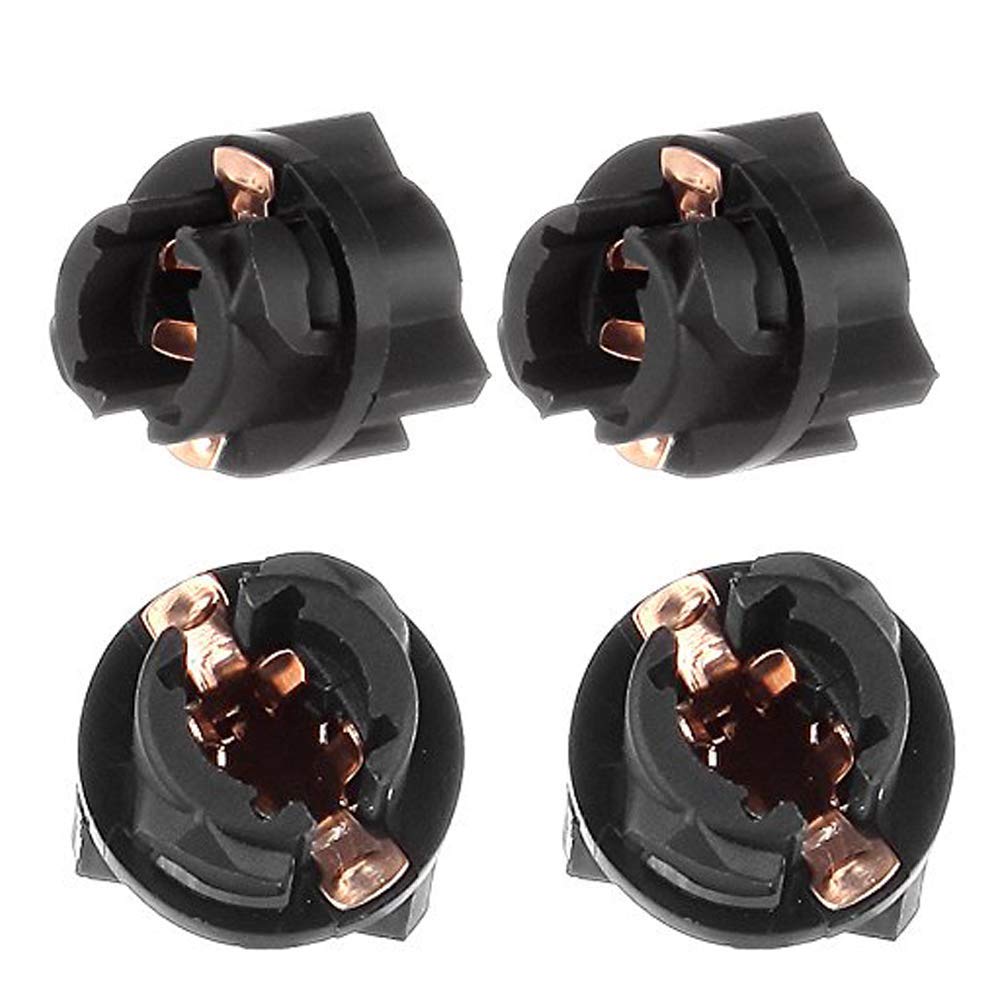 BlyilyB Blue LED Bulb T5 2721 37 74 Wedge & T10 194 168 PC194 PC195 PC161 PC158 with Twist Lock Socket - Perfect for Dashboard Cluster Lights, Interior Car Lighting, and Instrument Panel Replacement