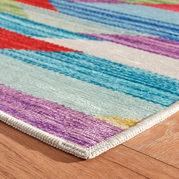 Hotline Multi Machine Washable Rug - Durable & Easy Clean Non-Slip Area Rug for Living Room, Bedroom, Kitchen - Perfect for High Traffic Homes & Pet Owners