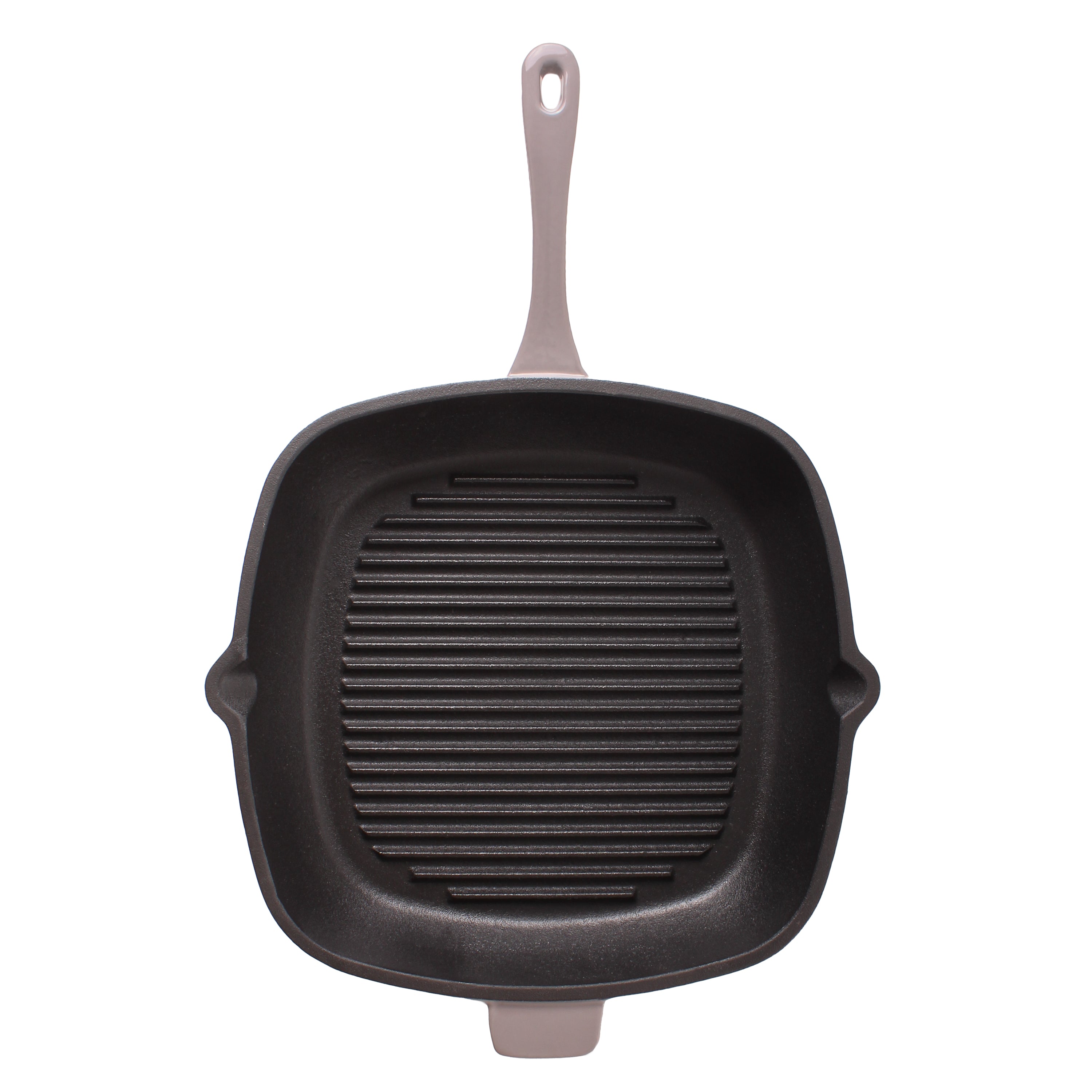 BergHOFF Neo Cast Iron Square Grill Pan 11 Inch - Premium Oyster Grill Pan for Seafood & Steaks - Perfect for Indoor & Outdoor Cooking, Camping, and BBQ Parties