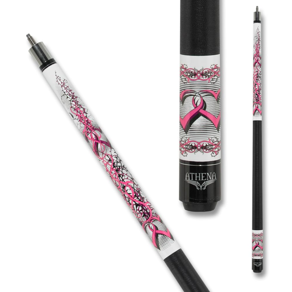 Athena ATH42 Hearts and Rose Thorns Pool Cue Stick - Professional Billiards Accessory for Players & Collectors | Perfect for Home Game Rooms, Bars, and Tournaments