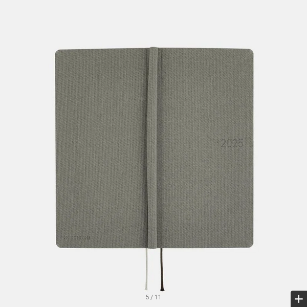 Hobonichi Techo 2025 Planner - Smoke Gray Weeks Hardcover, Weekly Horizontal Layout, English Edition (January Start, Monday Start) | Perfect for Journaling, Bullet Journal & Daily Planning