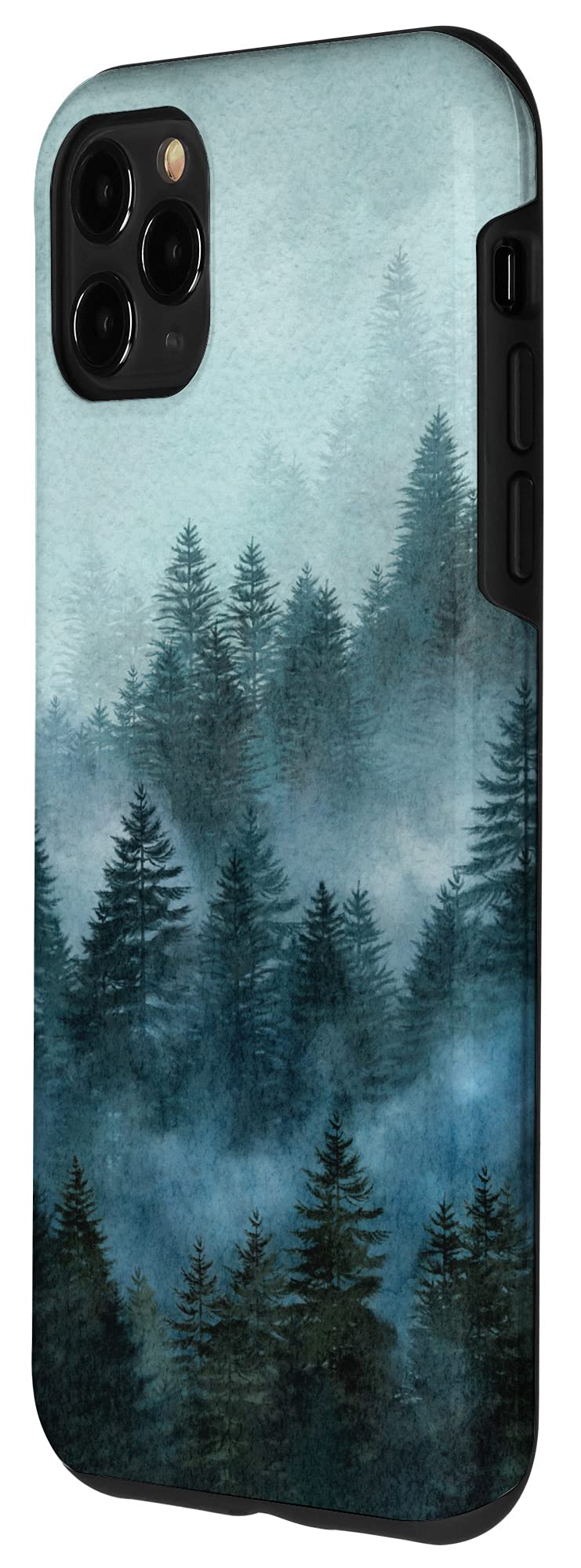 iPhone 11 Pro Max Case - Sunset Fog Woodland Nature Design, Durable Protective Cover with Landscape Mountain Sunrise Art for Outdoor Adventures & Daily Use