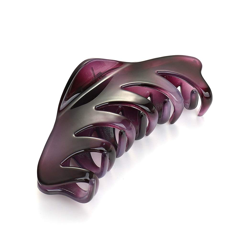Premium Hair Claw Clip for Women - Strong Hold Medium Hair Clips for Long & Thick Hair | Non-Slip Hair Barrettes & Hair Grip Accessories (Purple) - Perfect for Workouts, Office & Everyday Styling