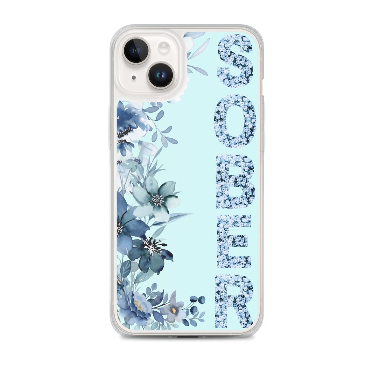 SOBER Blue Chinoiserie iPhone Case - MagSafe® Compatible Protective Cover for iPhone 13/14/15 Pro Max - Elegant Chinese Style Design for Everyday Use & Travel
