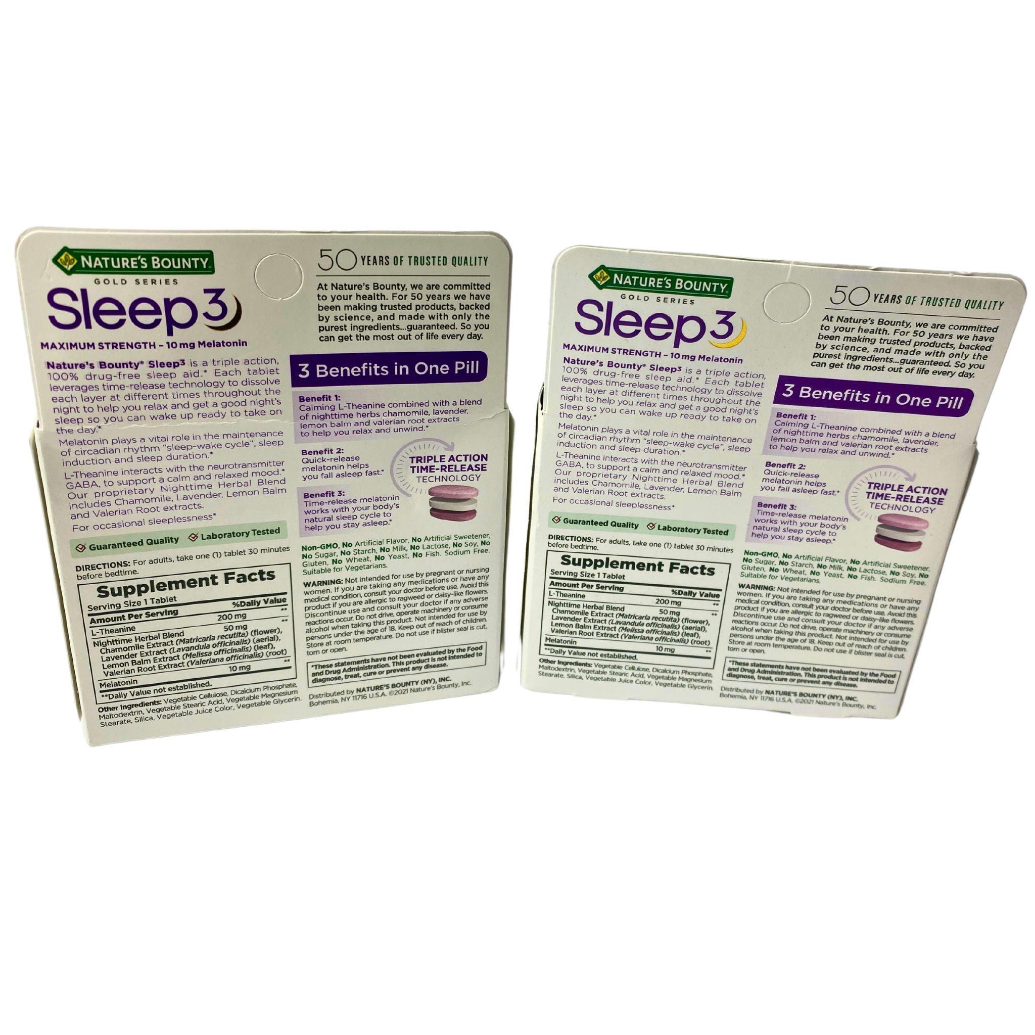 Nature's Bounty Gold Series Maximum Strength 10mg Melatonin (20 Count) - Fast-Acting Sleep Aid for Adults, Helps Fall Asleep Faster & Improve Sleep Quality - Perfect for Jet Lag, Shift Work & Occasional Sleeplessness