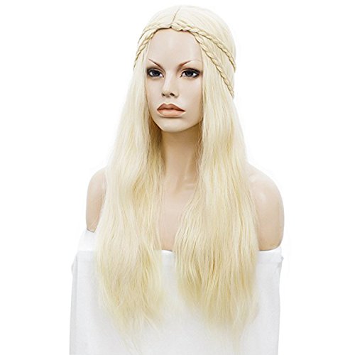 ERCZYO Blonde High-Temperature Fiber Cosplay Wig - Heat Resistant Synthetic Hair for Halloween, Costume Parties & Masquerade Shows (One Size) - Perfect for Anime Conventions, Theatrical Performances & Cosplay Events