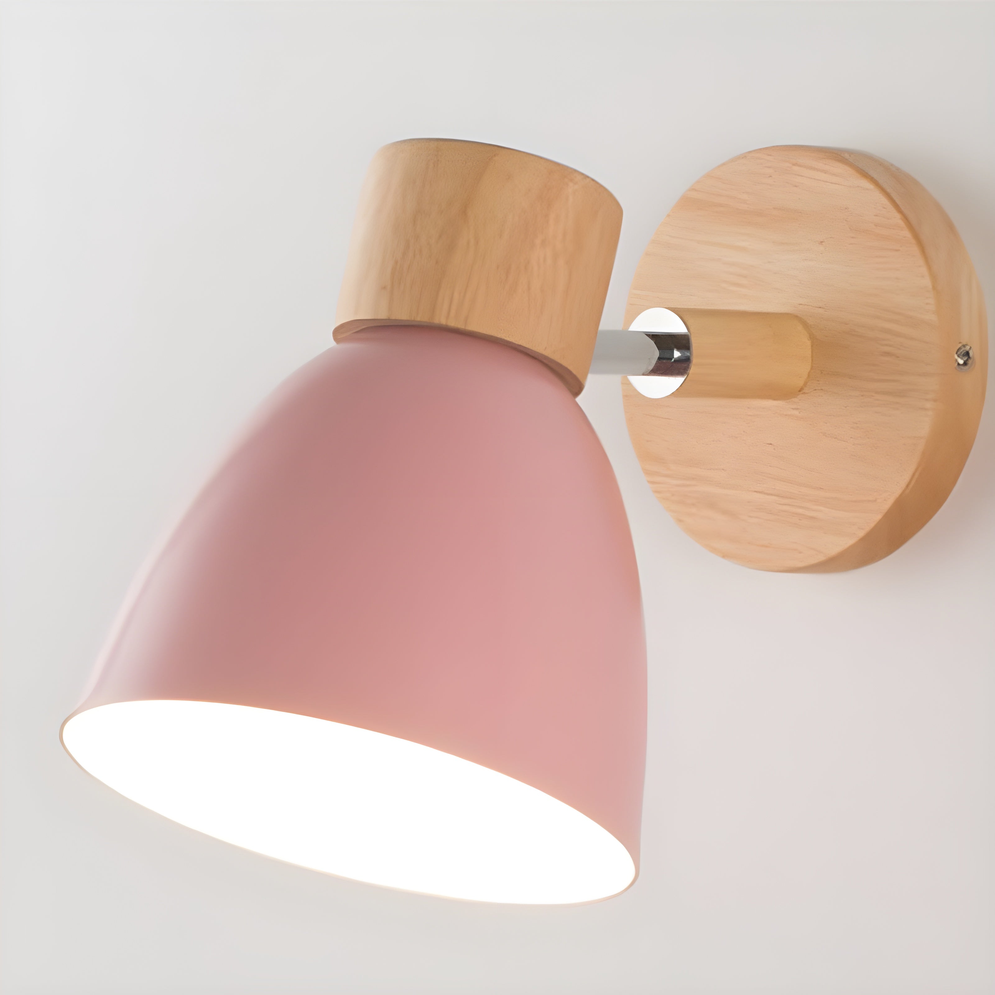 Nordic Wooden Wall Lamp with Switch - Modern Scandinavian Bedroom Lighting for Cozy Ambience | Perfect for Bedside, Living Room & Home Decor