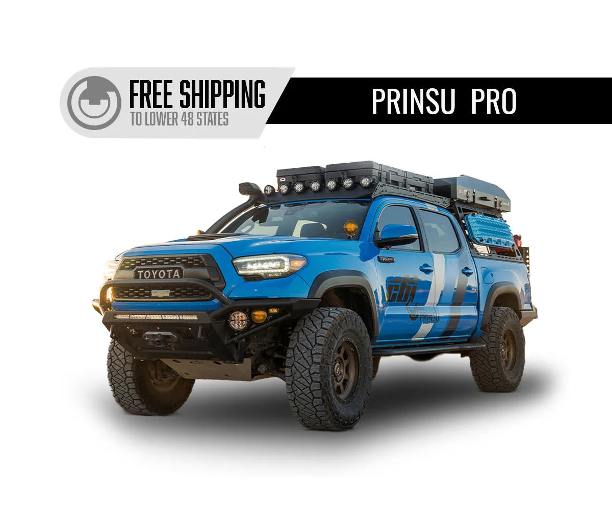 Prinsu Pro Toyota Tacoma Desert Air Intake Cab Rack (2005-2023) | Heavy-Duty Roof Rack for Off-Road Adventures & Overlanding