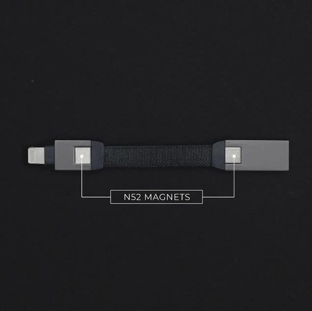 MFi Certified Mini USB to Lightning Cable - 3 Inch Short Charging & Sync Cable for iPhone, Keychain Portable Design - Perfect for Travel, Car, Office & On-the-Go Charging