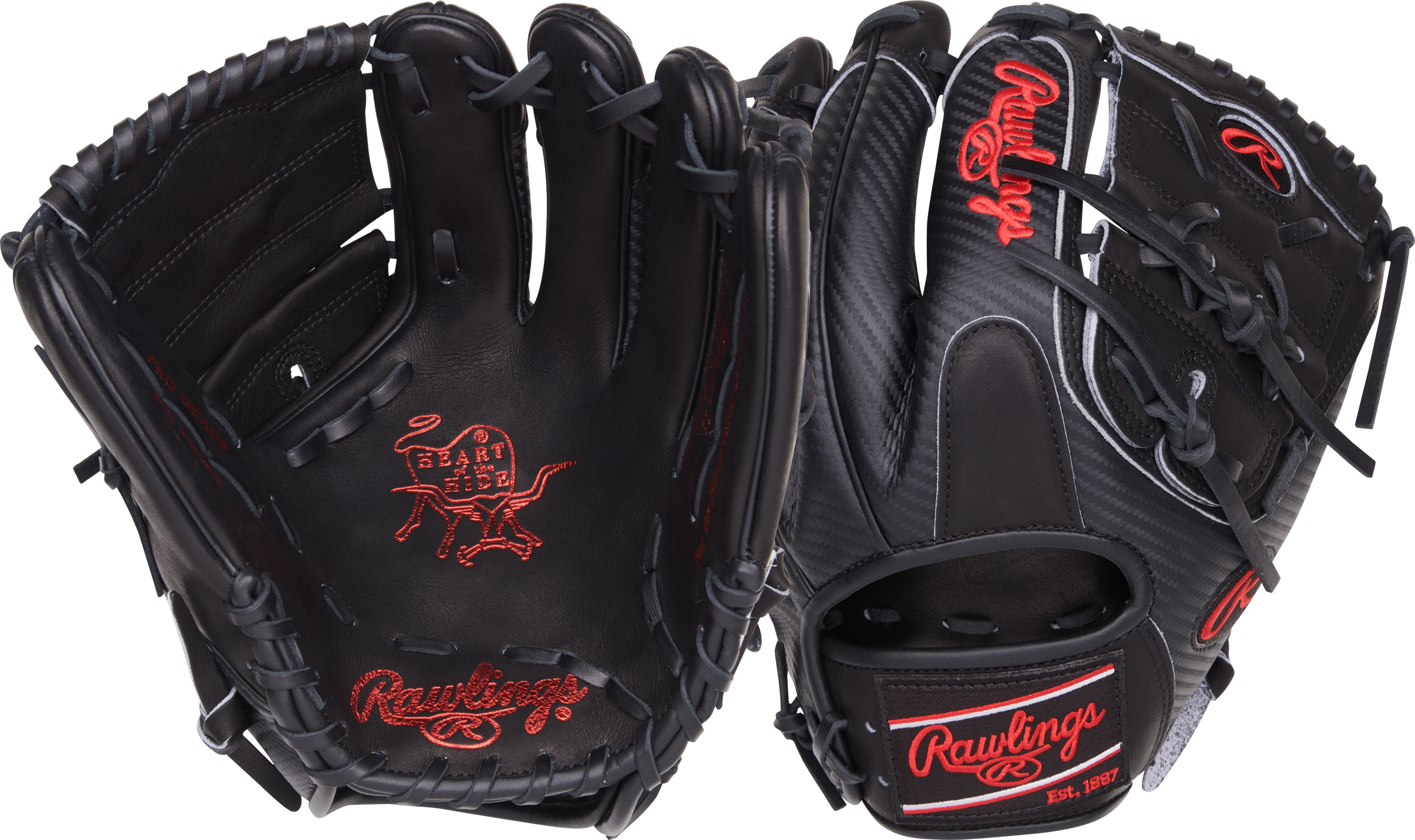 Rawlings Heart of the Hide PROR205 9BCFS Baseball Glove - 11.75 Inch Infield & Pitcher's Mitt for Professional & Amateur Players - Perfect for Training, Games & Field Practice