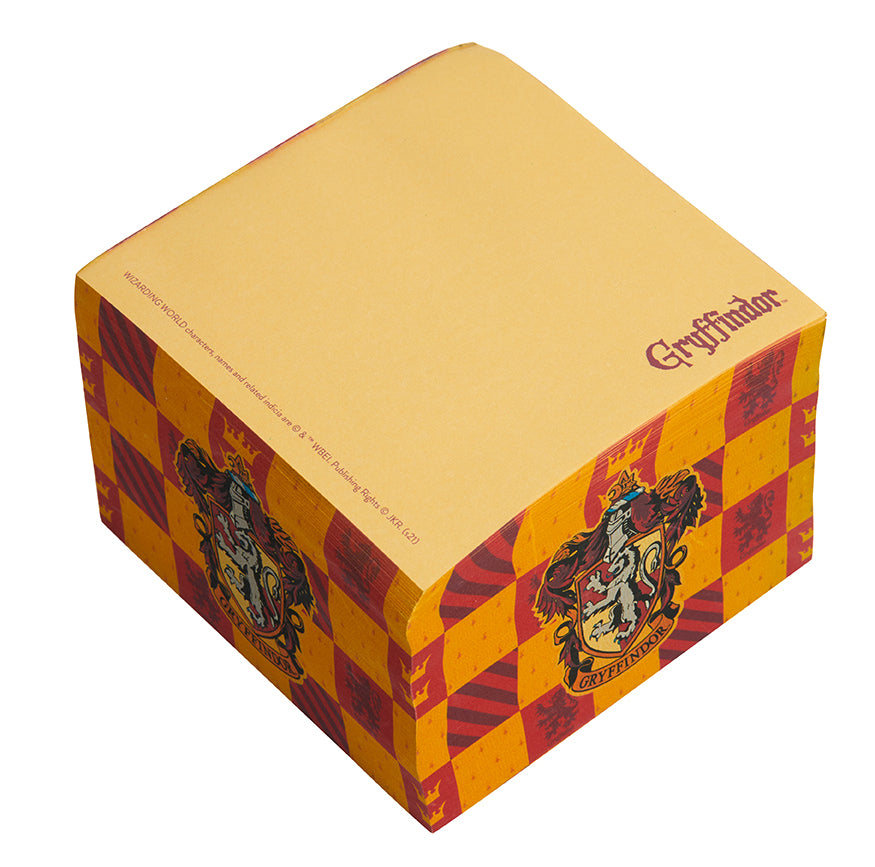 Harry Potter Gryffindor Memo Cube - Classic Collectible Stationery for Notes & Reminders | Perfect for Office, School & Harry Potter Fans Gifts