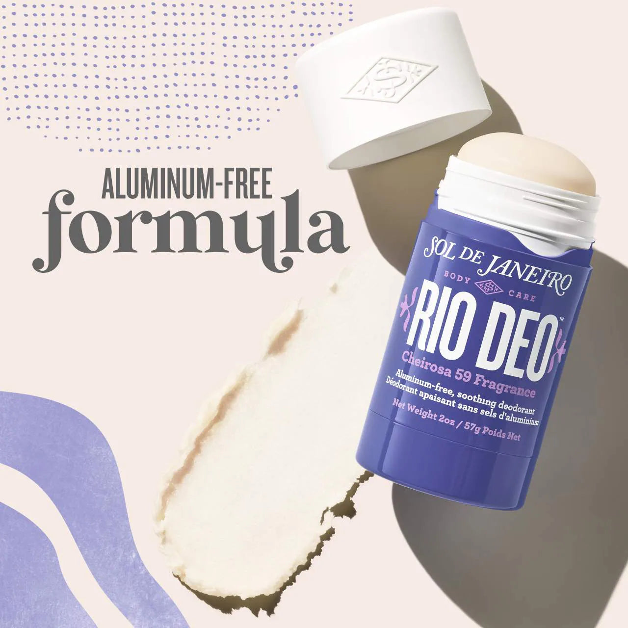 Sol de Janeiro Rio Deo Aluminum Free Deodorant - Natural & Vegan Deodorant for Women & Men - Fresh & Long-Lasting Protection - Perfect for Gym, Work & Daily Use