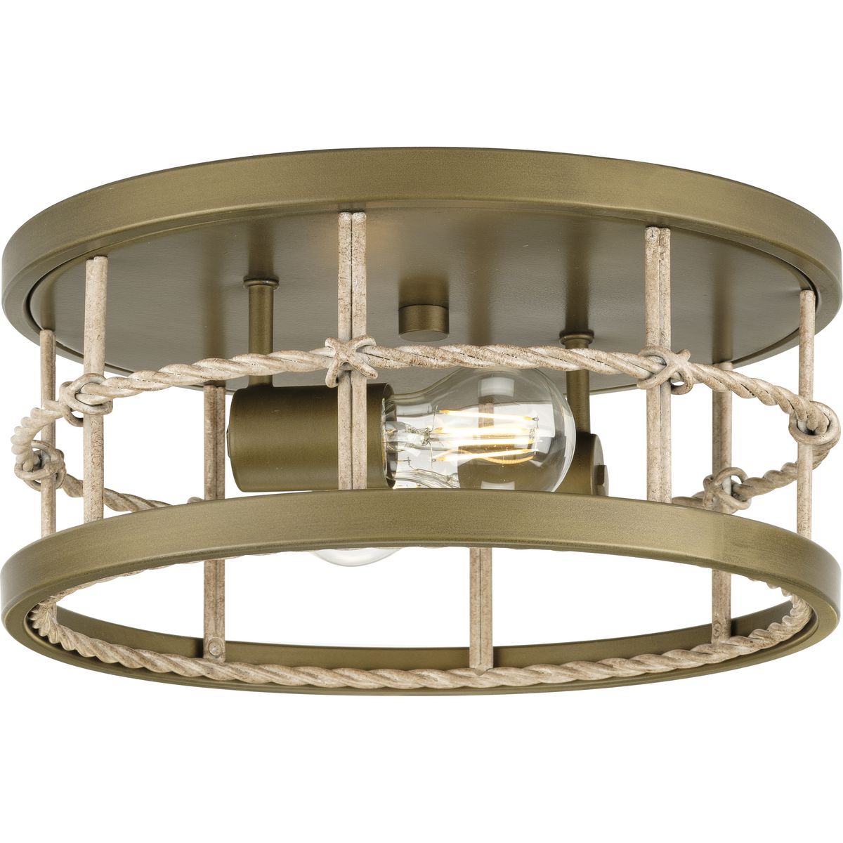 Lattimore Collection 13-inch Two Light Flush Mount Ceiling Fixture - Modern Lighting for Bedroom, Hallway & Entryway