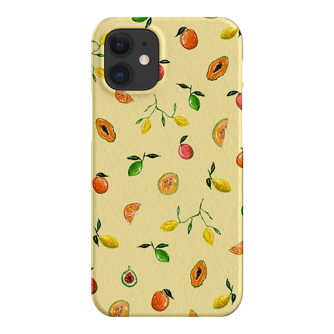 Golden Fruit iPhone Case - Trendy & Protective Phone Cover for iPhone 12/13/14 Pro Max - Perfect for Summer, Beach & Vacation Style