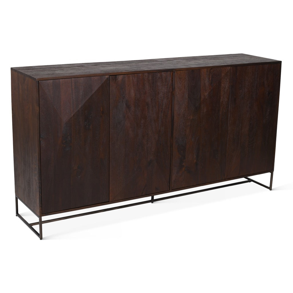 Cambridge Walnut Sideboard - Elegant Buffet Cabinet for Dining Room & Living Room Storage | Perfect for Home Decor & Entertaining