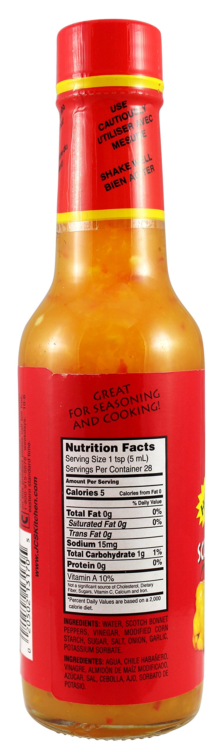 Spicy Scotch Bonnet Hot Pepper Sauce - 3 Pack (5oz Each) - Caribbean Style Hot Sauce for Wings, Tacos & BBQ - Perfect for Cooking, Grilling & Gifting