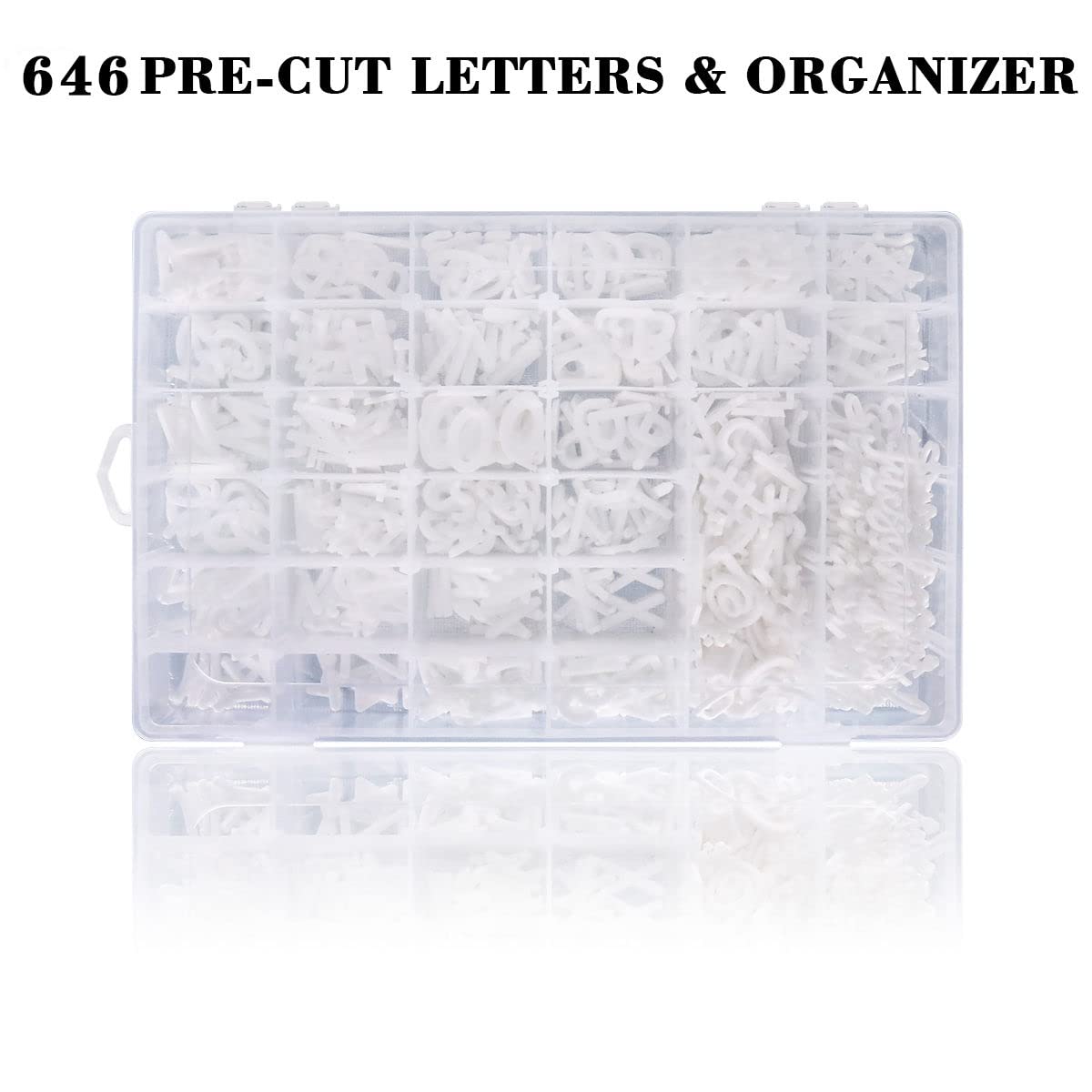 Pre-Cut Felt Letter Board Letters - 646 White 1.75