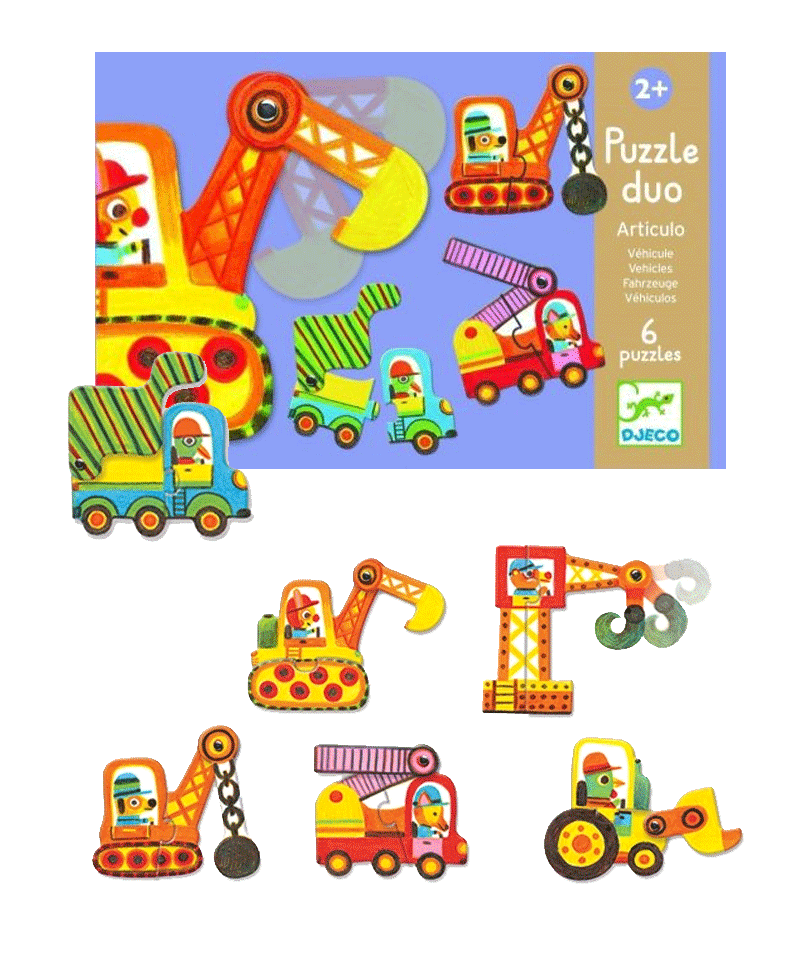 Best Djeco Puzzle Duo Vehicles - Fun Educational Toy for Kids | Perfect for Travel, Playtime & Learning Activities