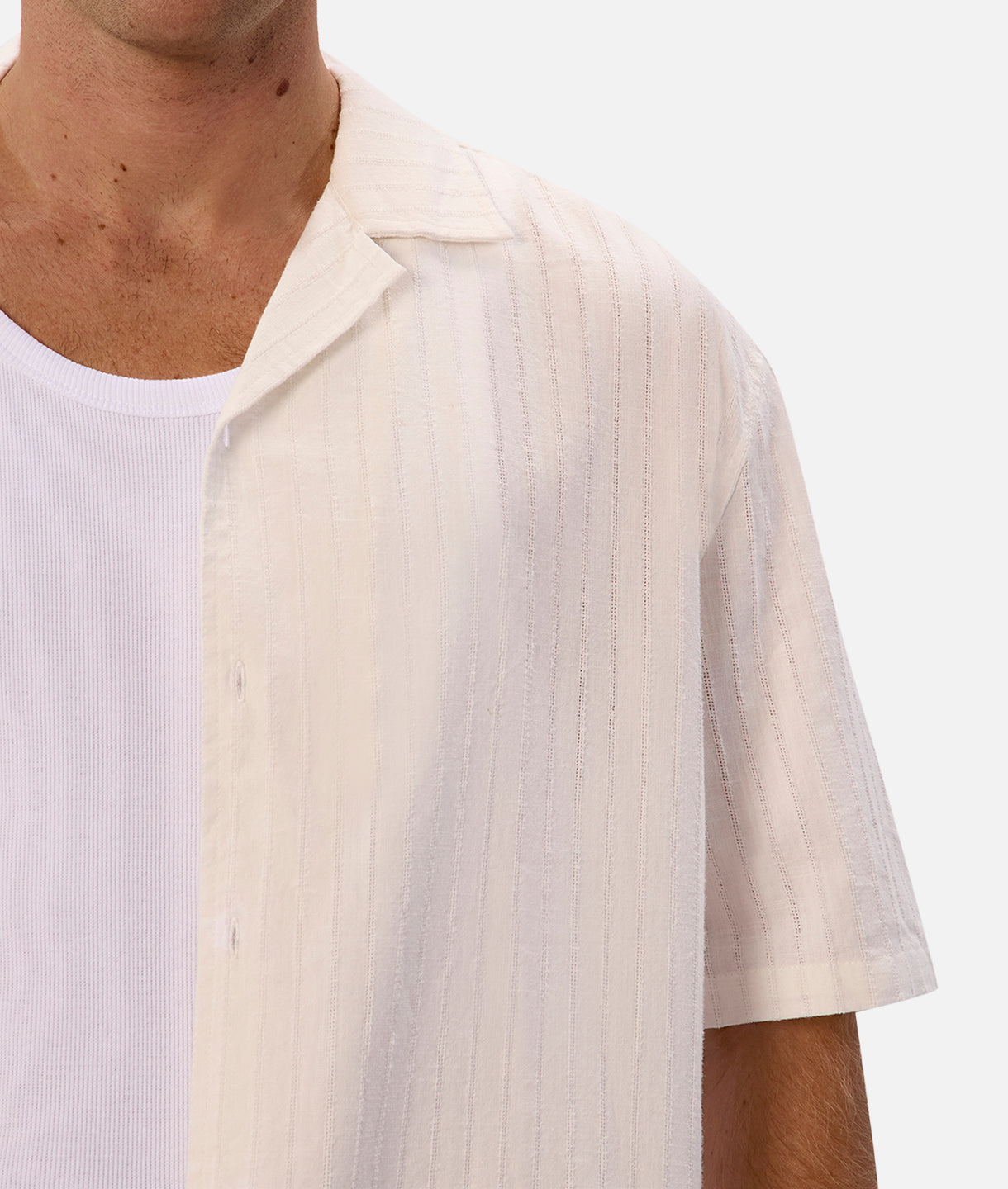 Casella Short Sleeve Shirt for Men - Classic Off White Cotton Casual Button Down Shirt | Perfect for Office, Summer Outfits & Smart Casual Wear