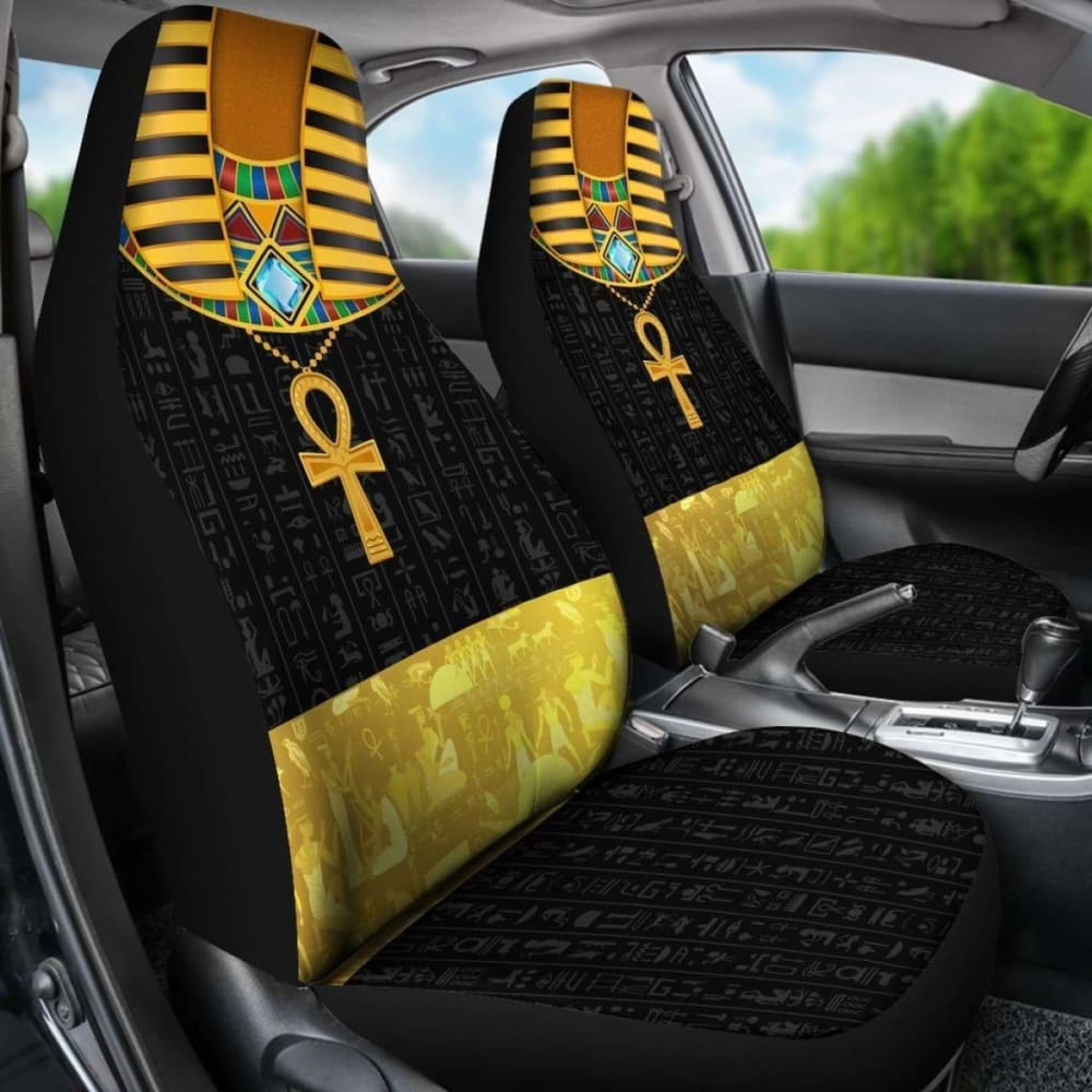 Premium African Pharaoh Print Car Seat Covers - Luxury Egyptian-Themed Auto Accessories for Cars, SUVs & Trucks | Perfect for Cosplay, Themed Parties & Unique Vehicle Styling